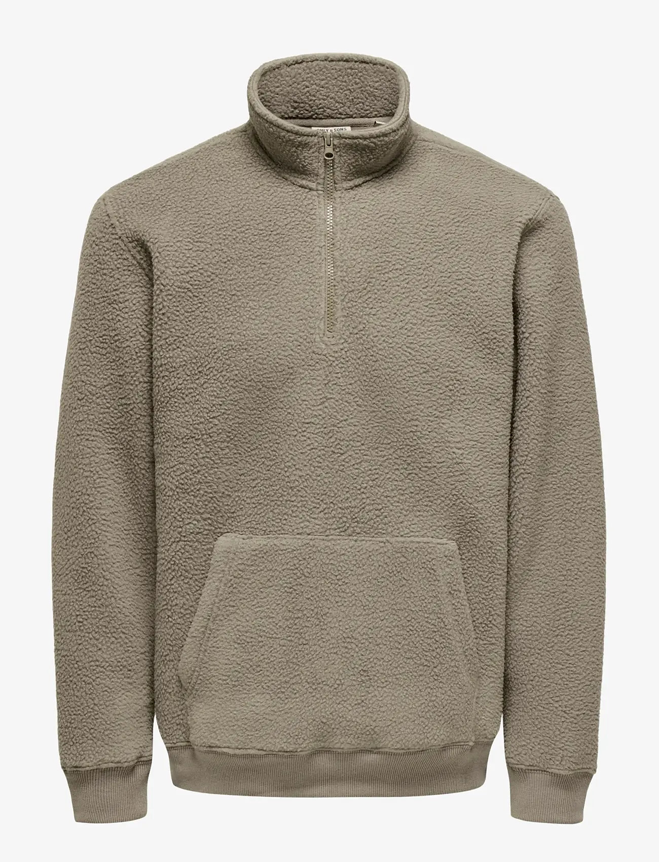 ONLY & SONS - ONSEMILIO REG TEDDY ZIP SWEAT VD - teddy-pullover - walnut - 0