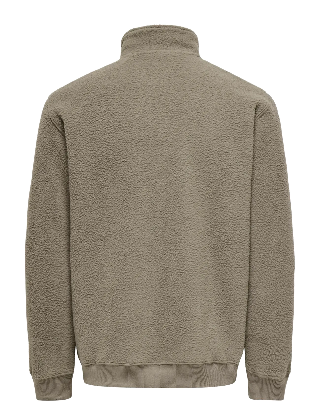 ONLY & SONS - ONSEMILIO REG TEDDY HALF ZIP SWEAT VD - teddy-truien - walnut - 1