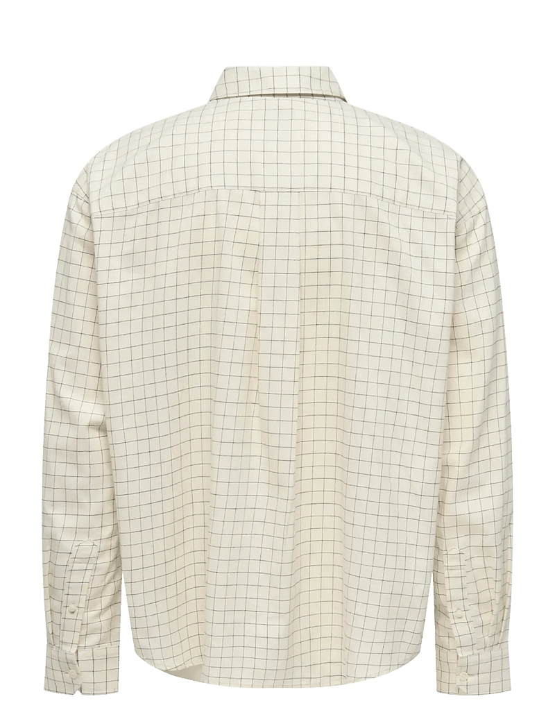 ONLY & SONS - ONSBARNEY RLX CHECK LS SHIRT CF - rutiga skjortor - antique white - 1