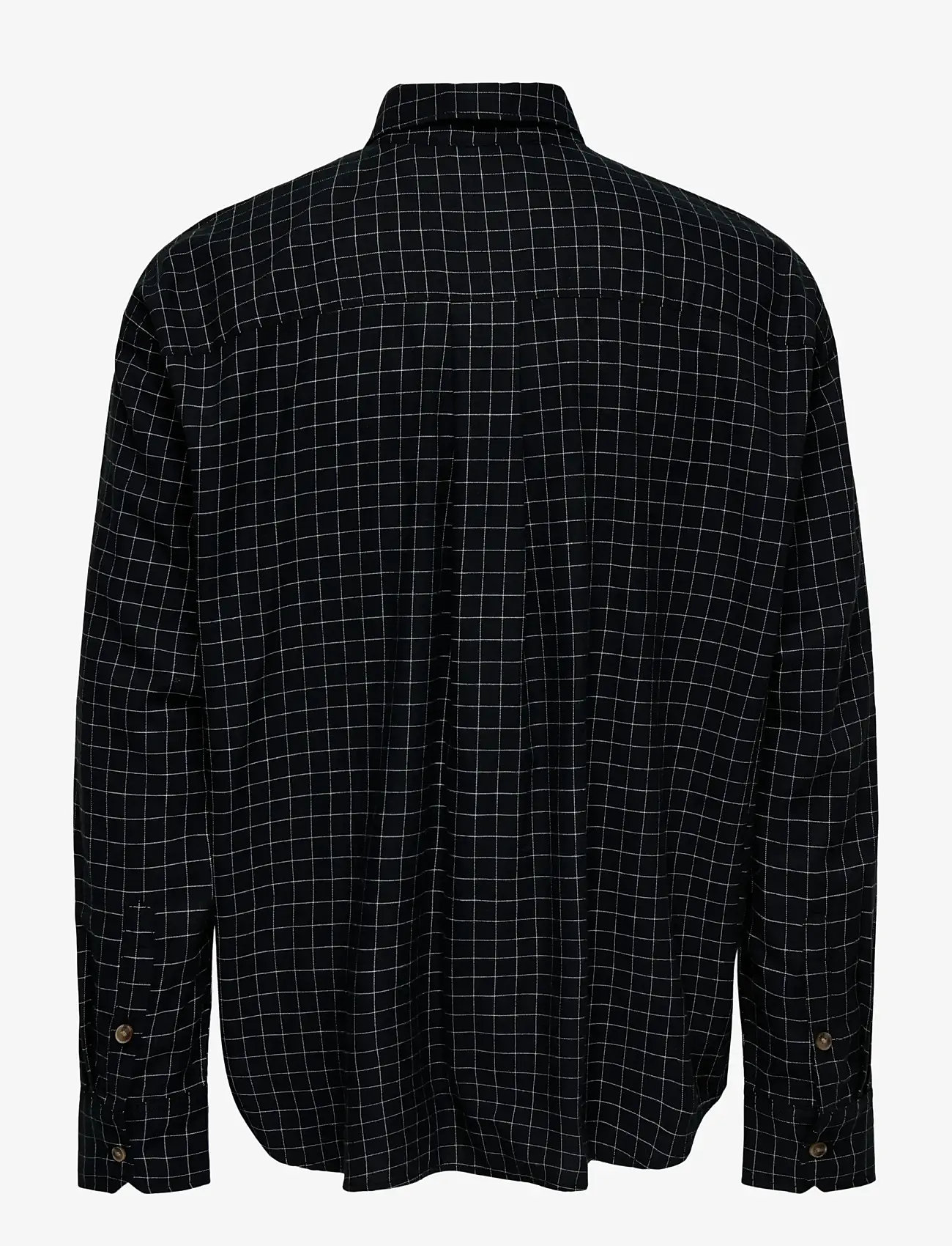 ONLY & SONS - ONSBARNEY RLX CHECK LS SHIRT CF - rutiga skjortor - jet black - 2