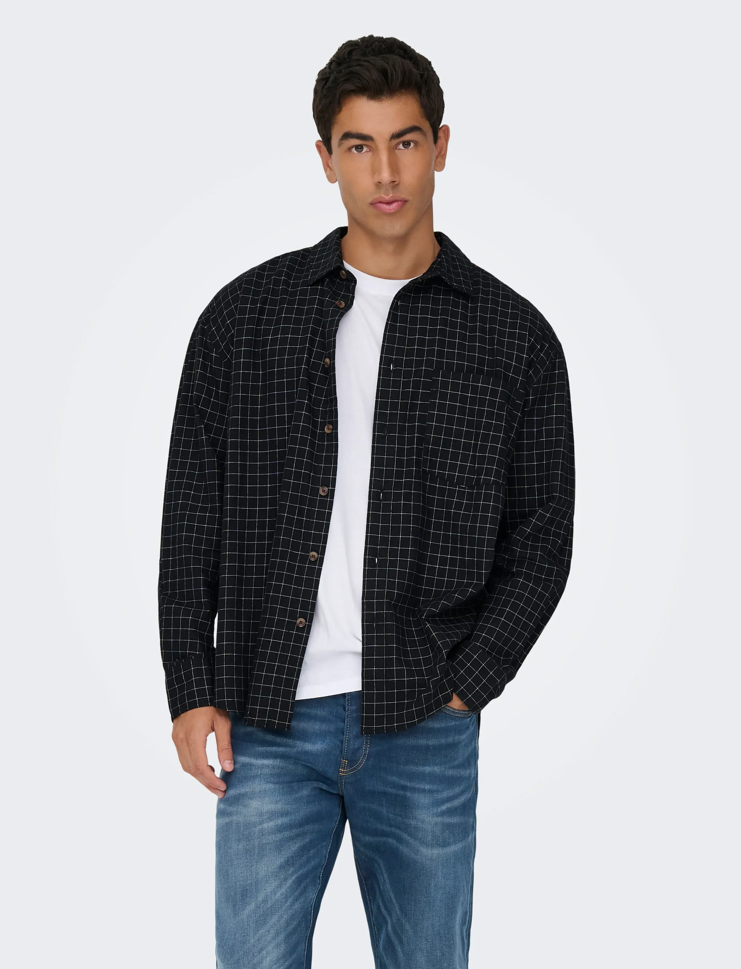 ONLY & SONS Onsbarney Rlx Check Ls Shirt Cf casual skjortor herr – bild 5