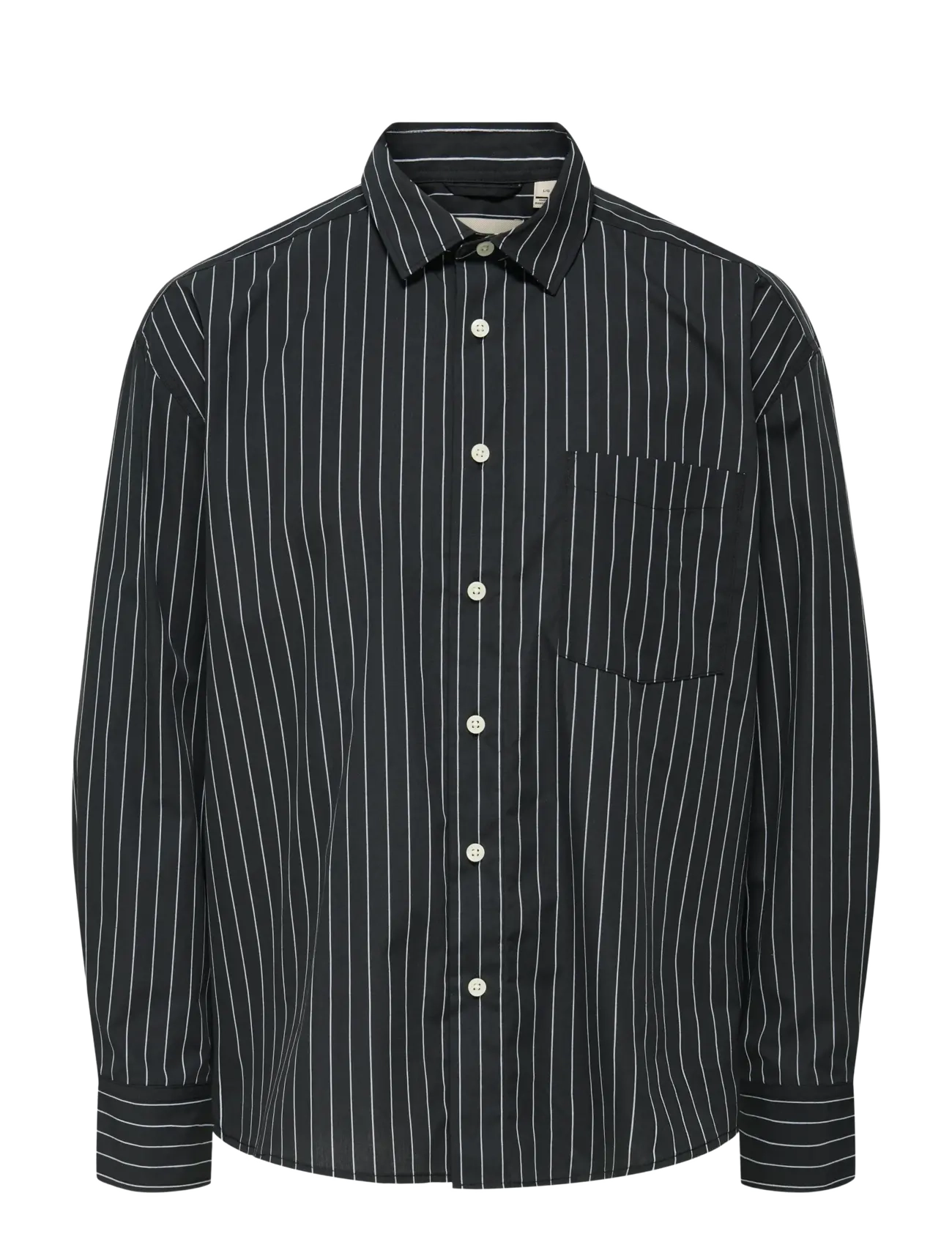 ONLY & SONS ONSBARRY RLX POPPLIN STRIPE LS CF - Skjorter - JET BLACK / black