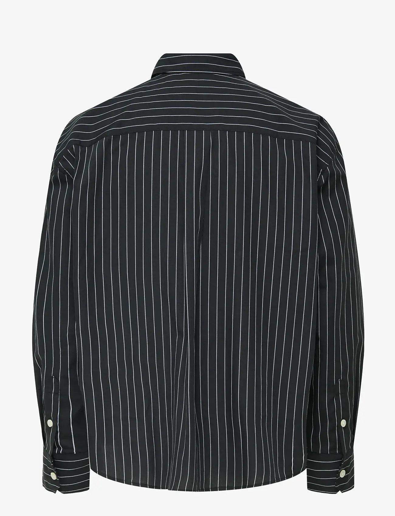 ONLY & SONS - ONSBARRY RLX POPPLIN STRIPE LS CF - koszule w paski i prążki - jet black - 2