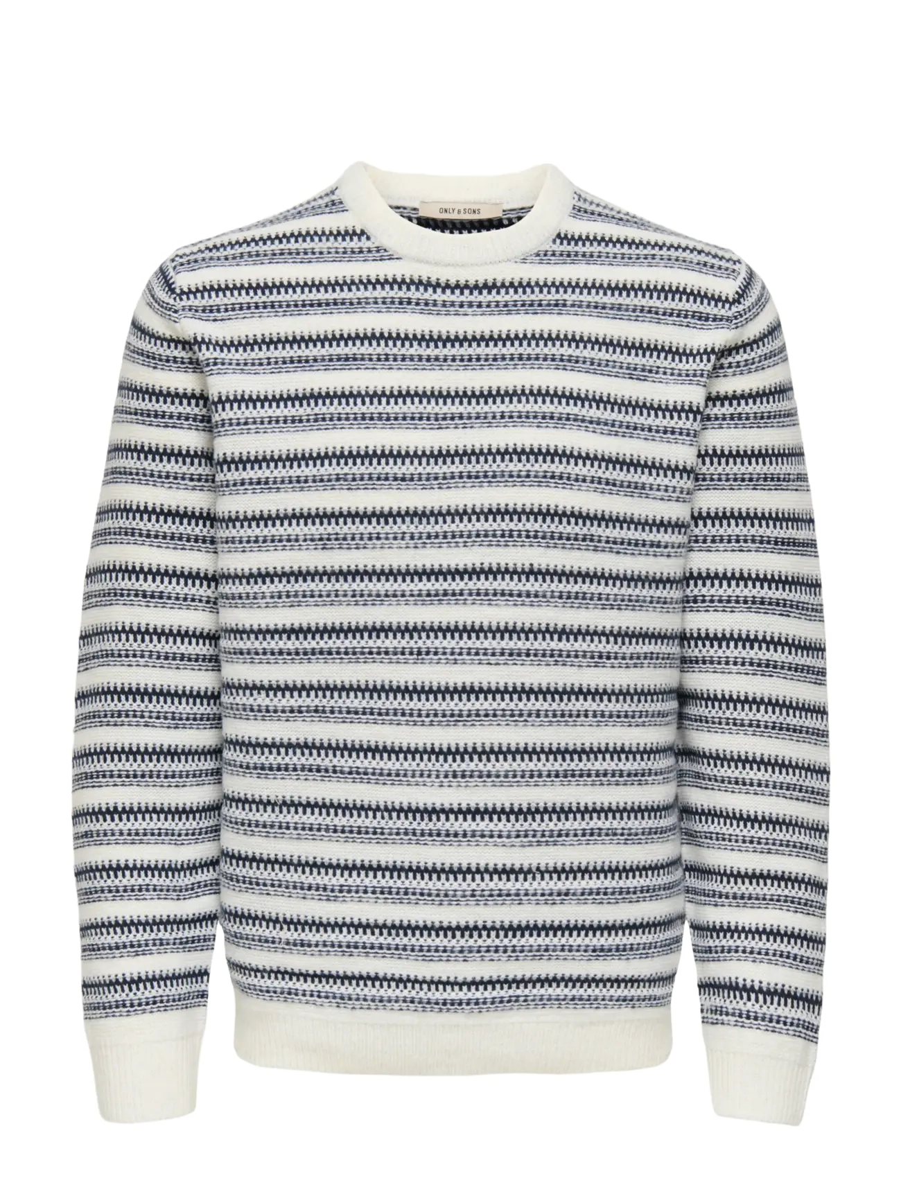 ONLY & SONS - ONSMING LIFE REG LS CREW NECK KNIT - kringlótt hálsmál - cloud dancer - 1