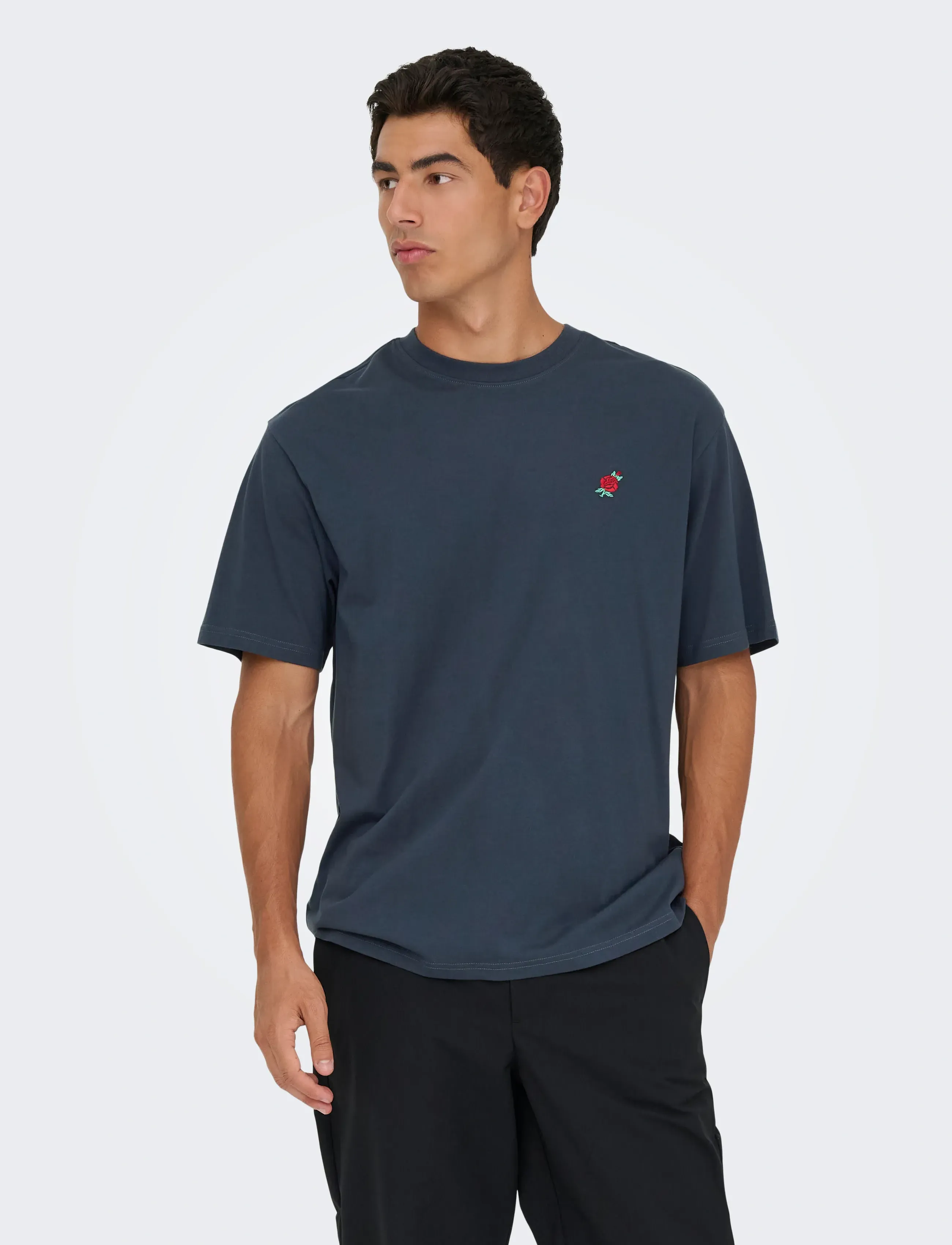 ONLY & SONS Onsfred Life Opt 4 Rlx Ss Tee Vd, Mænd, Afslappet Pasform T-shirt, Rød, Str: S