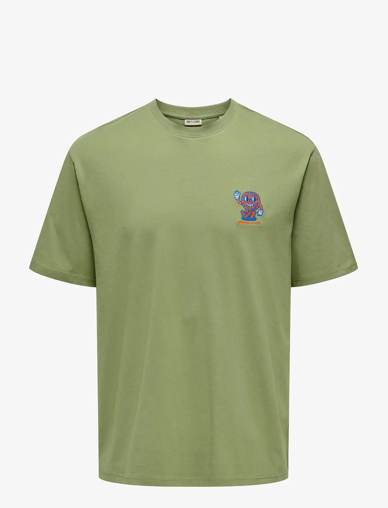 ONLY & SONS - ONSFRED LIFE OPT 4 RLX SS TEE VD - kortærmede t-shirts - oil green - 1
