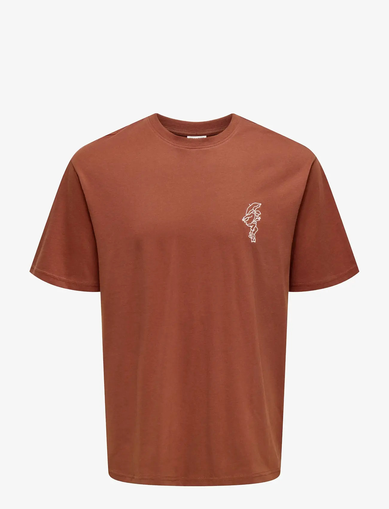 ONLY & SONS - ONSFRED LIFE OPT 4 RLX SS TEE VD - lühikeste varrukatega t-särgid - sequoia - 1
