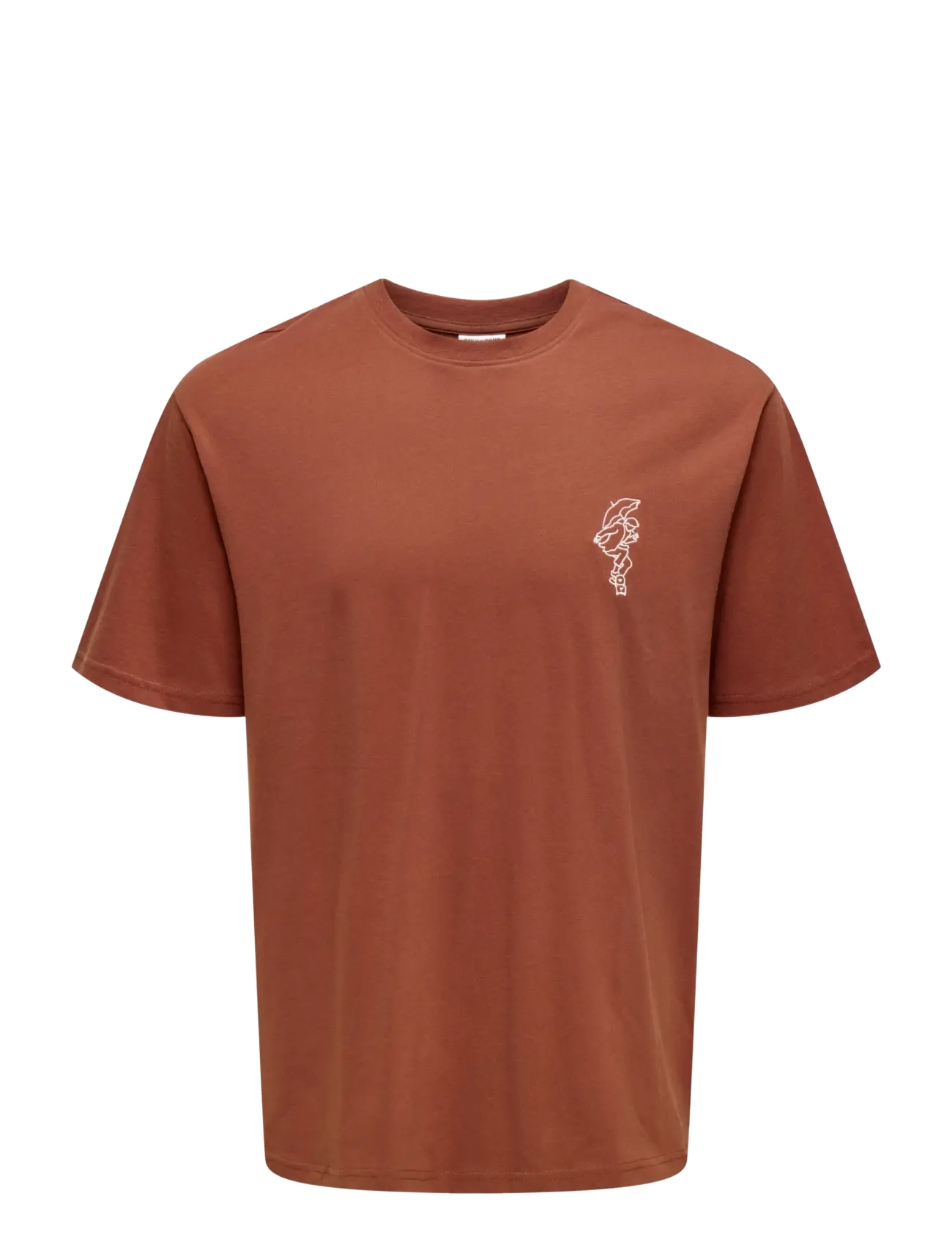 ONLY & SONS ONSFRED LIFE OPT 4 RLX SS TEE VD - T-shirts - SEQUOIA / brown