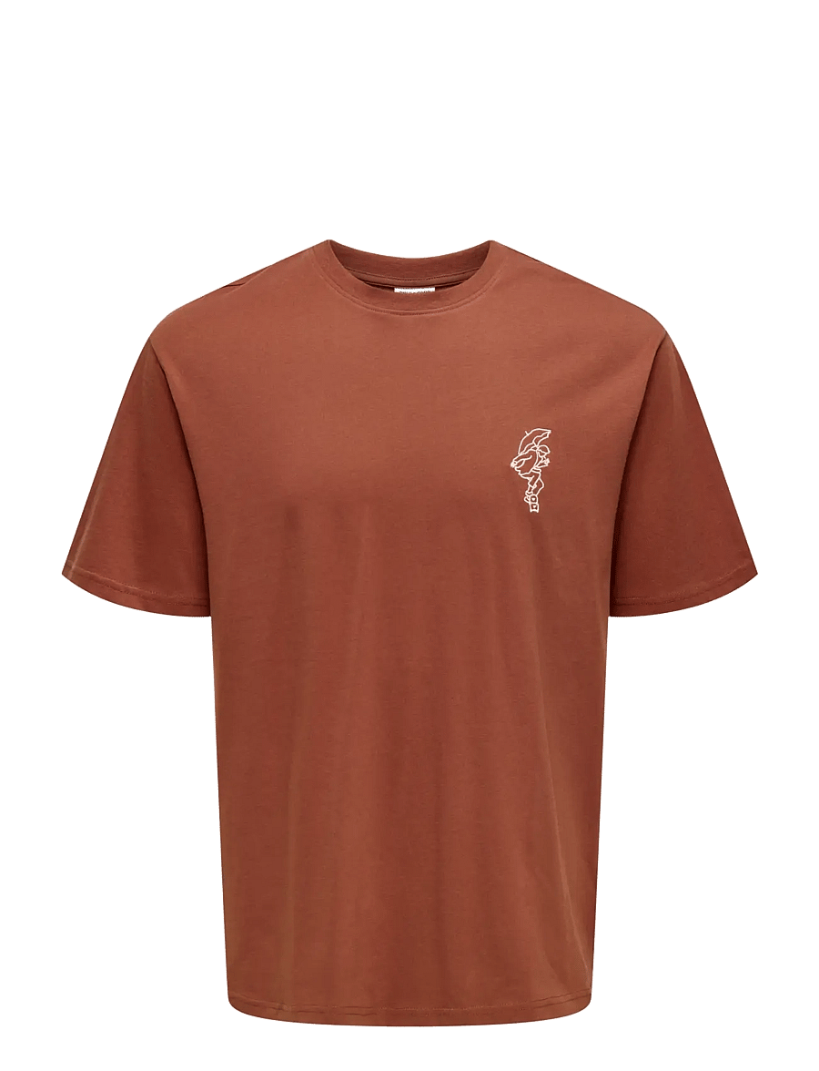 ONLY & SONS - ONSFRED LIFE OPT 4 RLX SS TEE VD - kurzärmelig - sequoia - 1