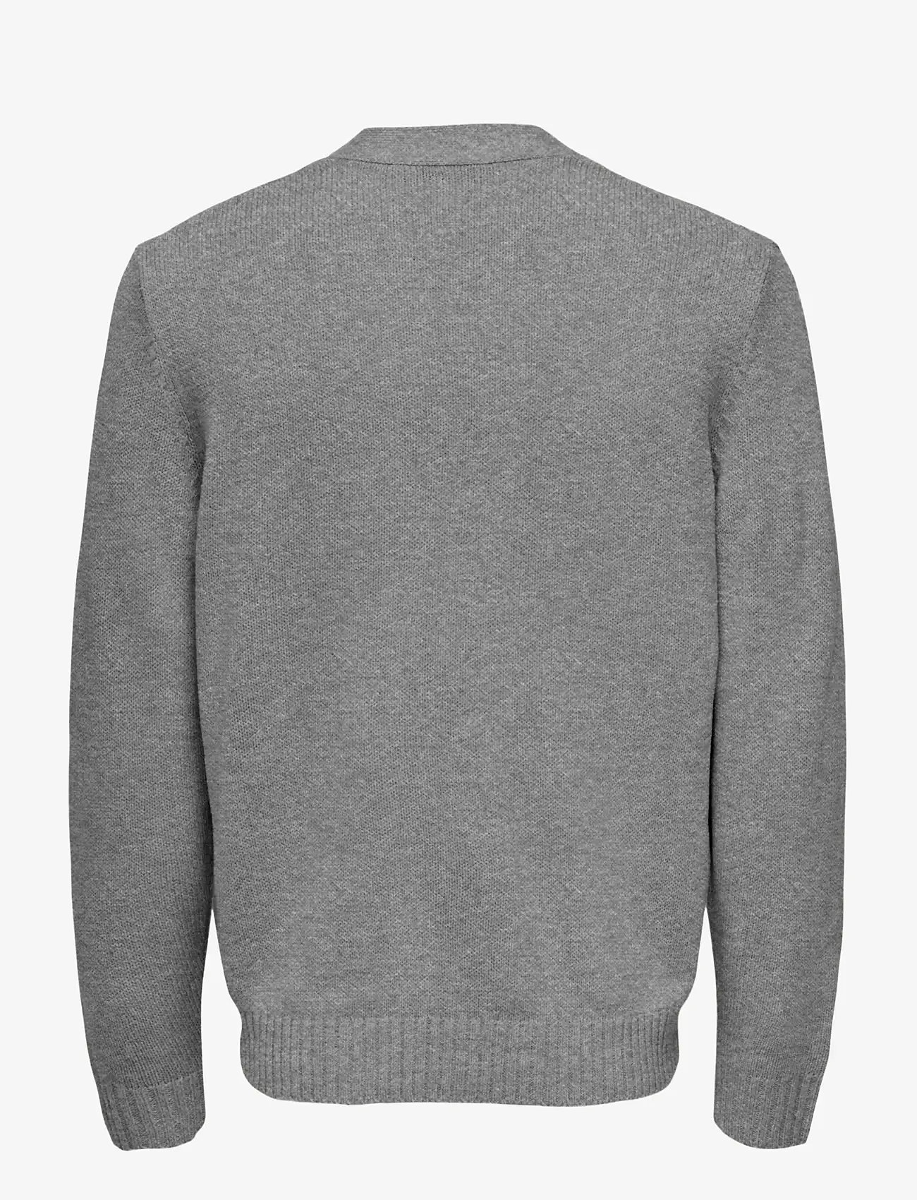 ONLY & SONS - ONSMAJOR RLX CARDIGAN KNIT - cardigans - medium grey melange - 1