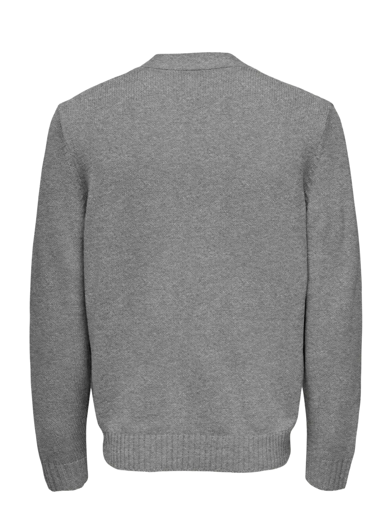 ONLY & SONS - ONSMAJOR RLX CARDIGAN KNIT - hnepptar peysur - medium grey melange - 1
