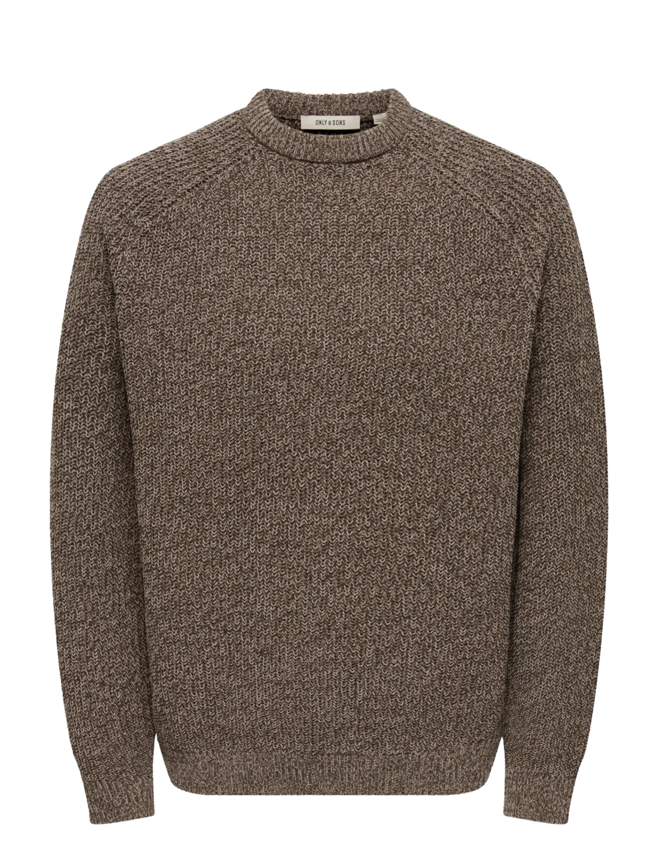 ONLY & SONS ONSJOIN RLX LS RAGLAN KNIT - ONLY & SONS - FALCON / brown