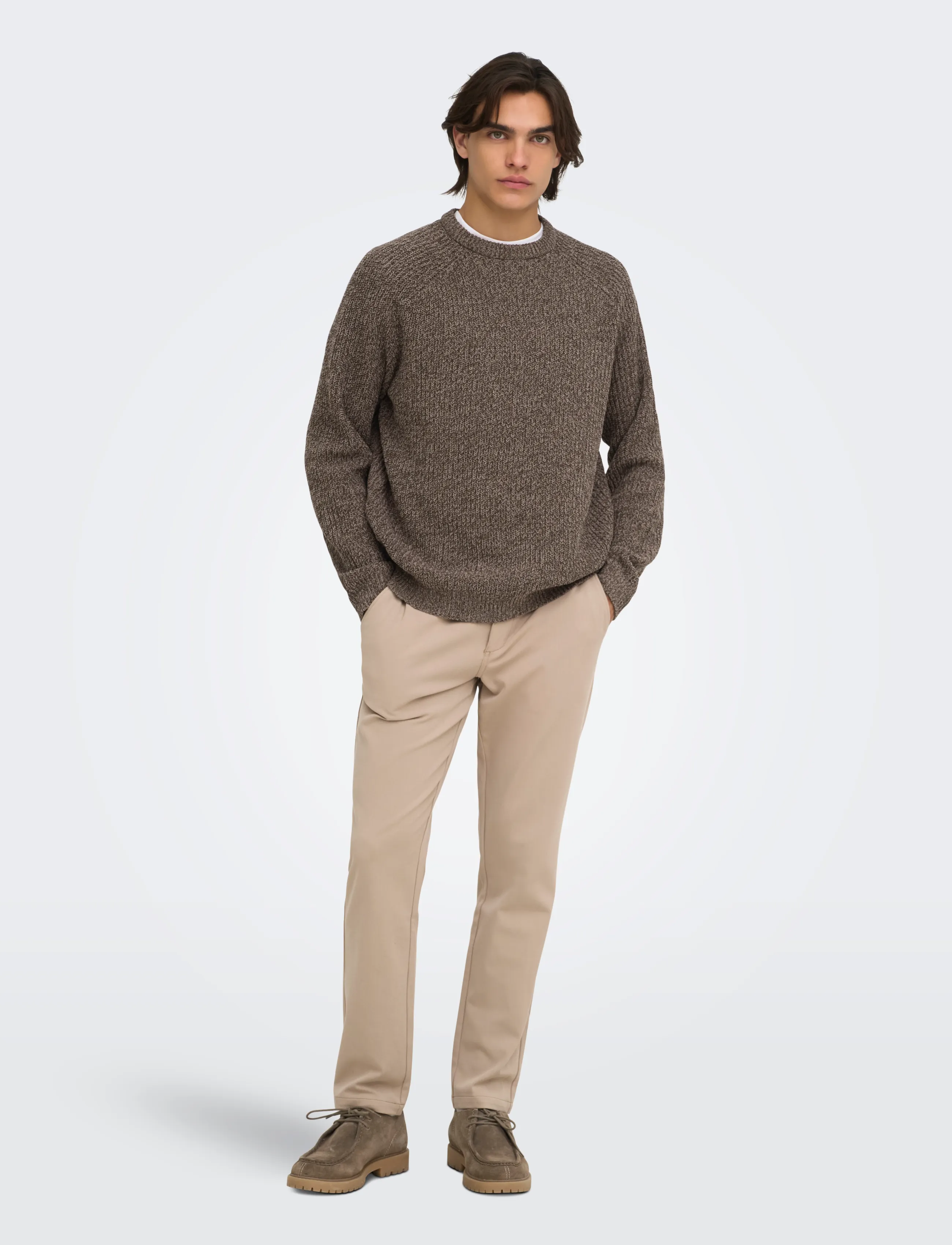 ONLY & SONS - ONSJOIN RLX LS RAGLAN KNIT - rundhals - falcon - 4