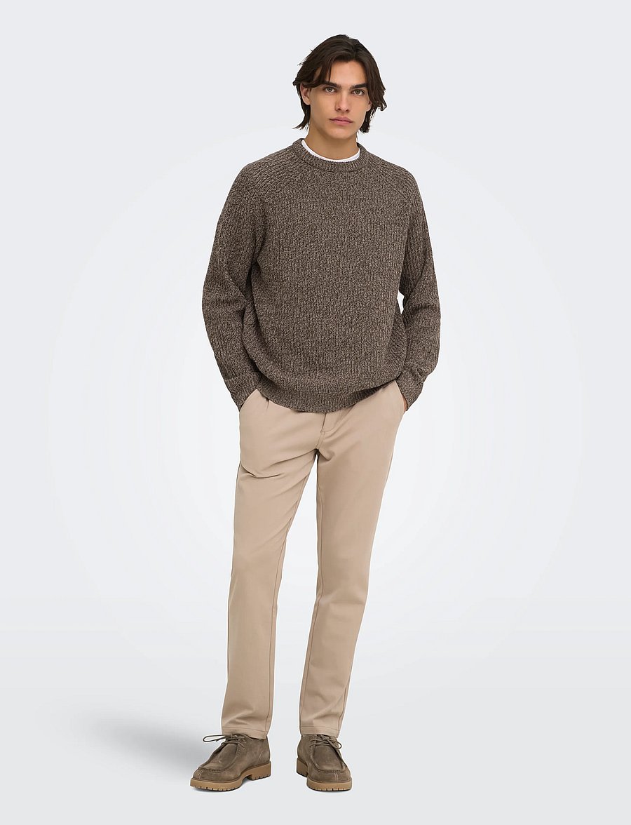 ONLY & SONS - ONSJOIN RLX LS RAGLAN KNIT - rundhals - falcon - 4
