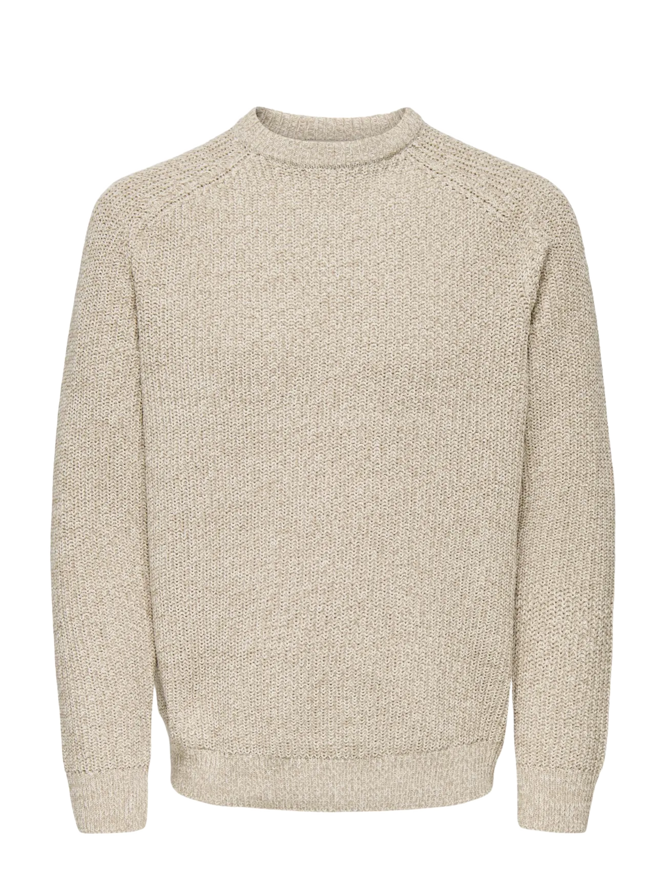 ONLY & SONS - ONSJOIN RLX LS RAGLAN KNIT - silver lining - 1