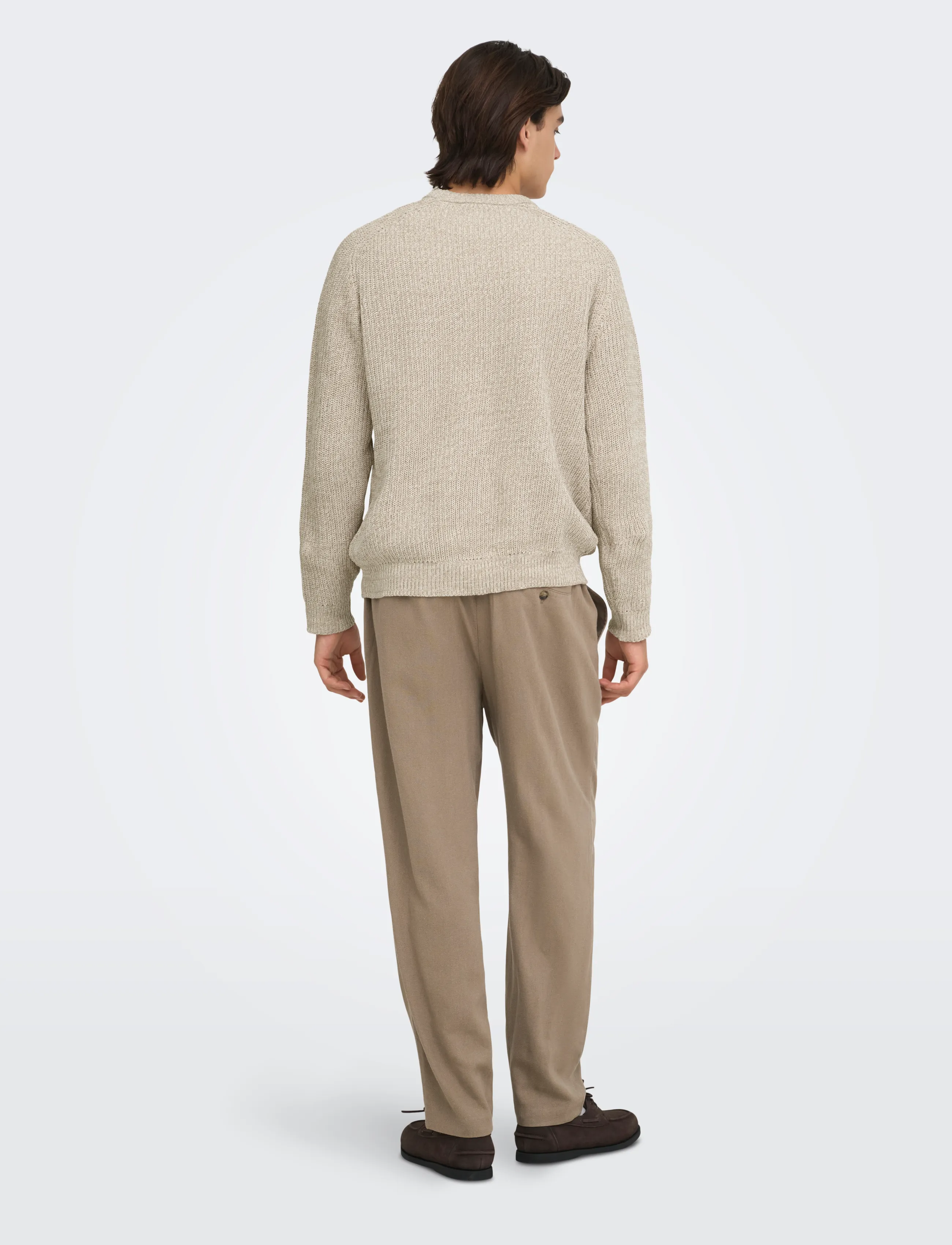 ONLY & SONS - ONSJOIN RLX LS RAGLAN KNIT - silver lining - 3