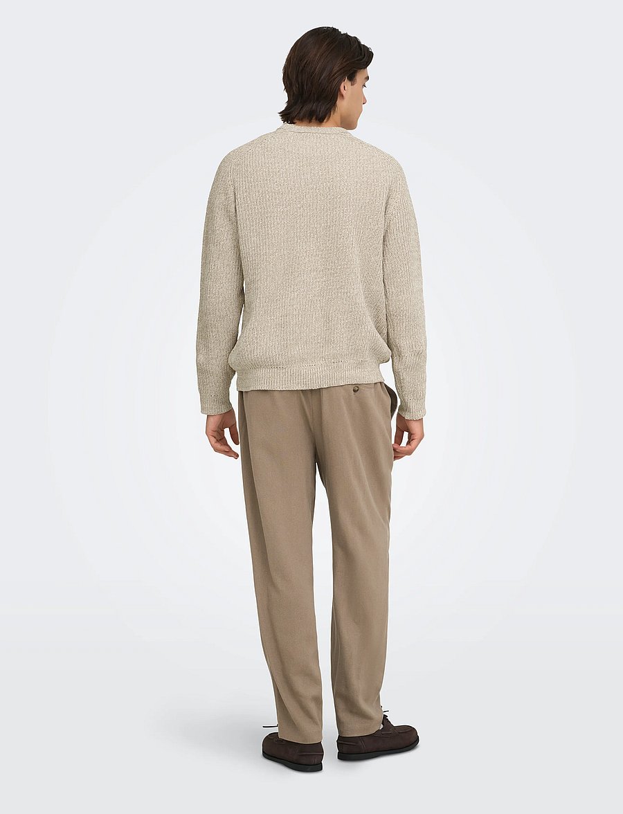 ONLY & SONS - ONSJOIN RLX LS RAGLAN KNIT - rund hals - silver lining - 3