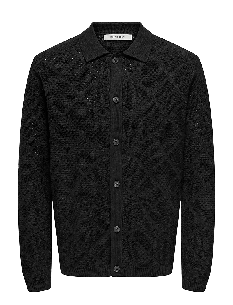 ONLY & SONS - ONSMAP LIFE REG CARDIGAN KNIT - gilets - black - 1