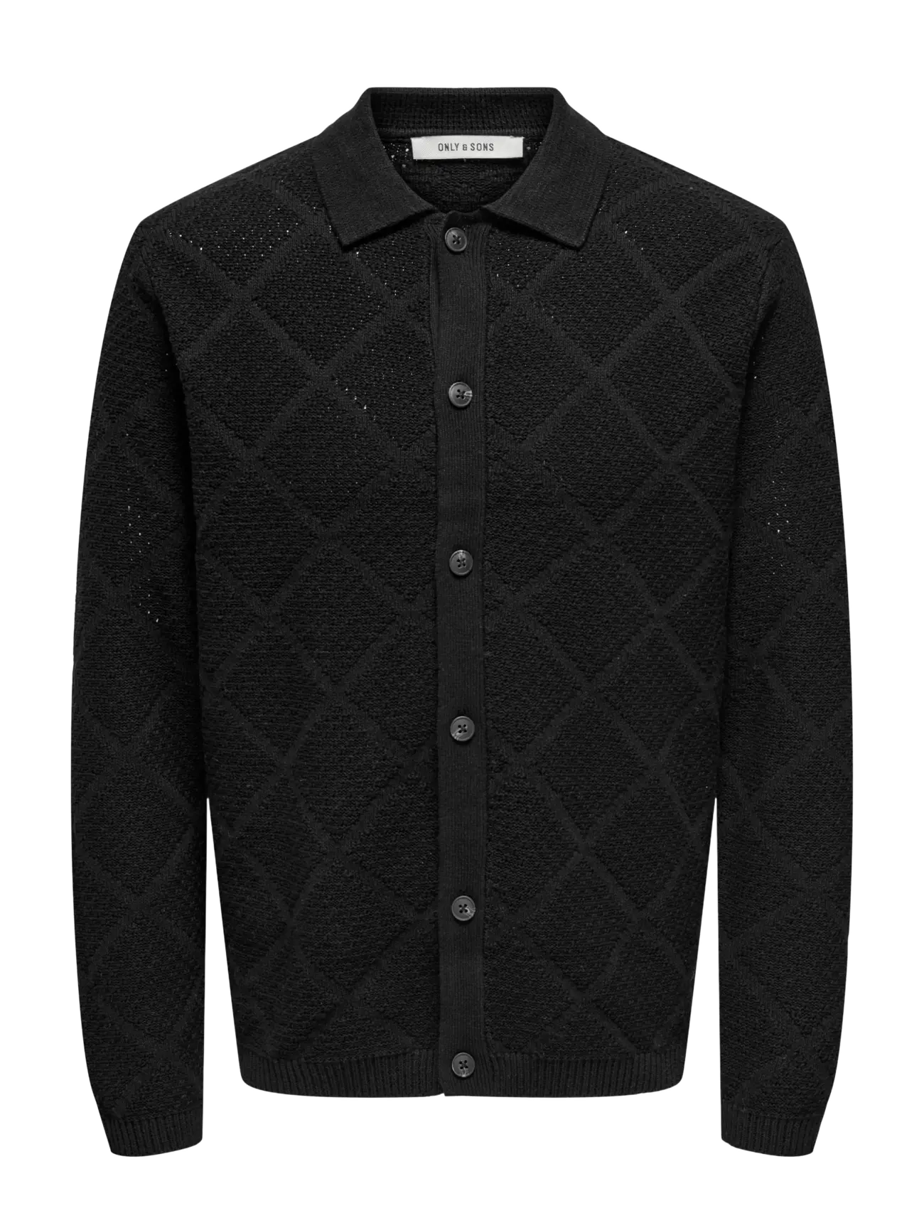ONLY & SONS ONSMAP LIFE REG CARDIGAN KNIT - Cardigans - BLACK / black