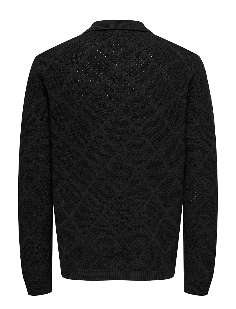 ONLY & SONS - ONSMAP LIFE REG CARDIGAN KNIT - gilets - black - 2