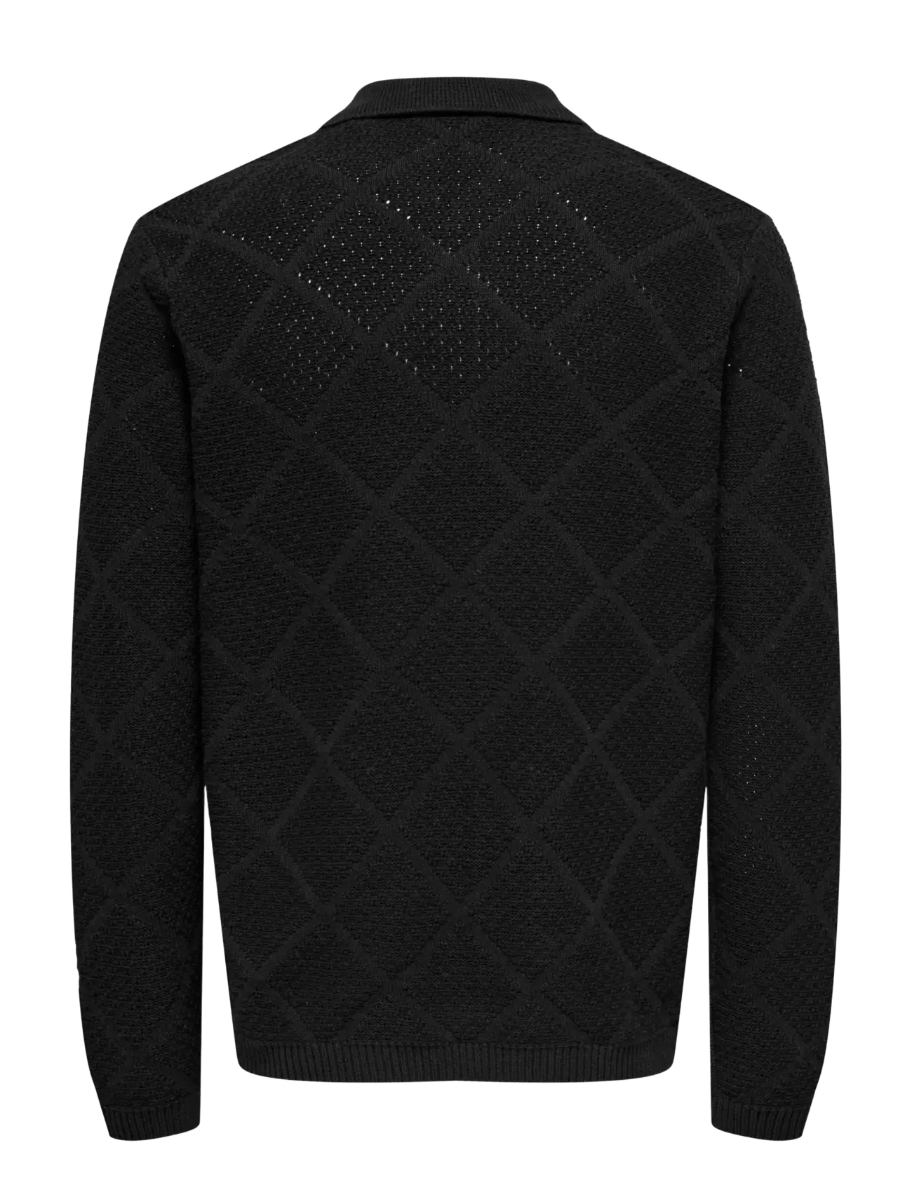 ONLY & SONS - ONSMAP LIFE REG CARDIGAN KNIT - cardigans - black - 2