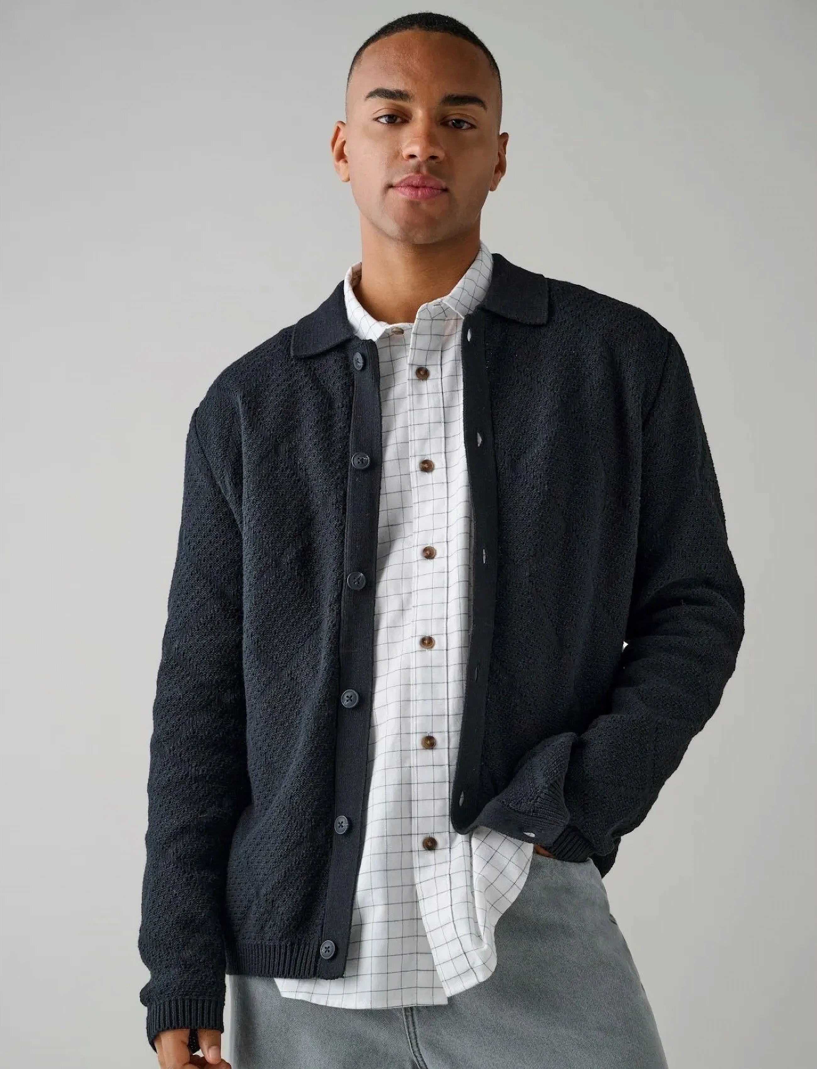 ONLY & SONS Onsmap Life Reg Cardigan Knit, S, Knitwear, Schwarz - Cardigans, Männerswear