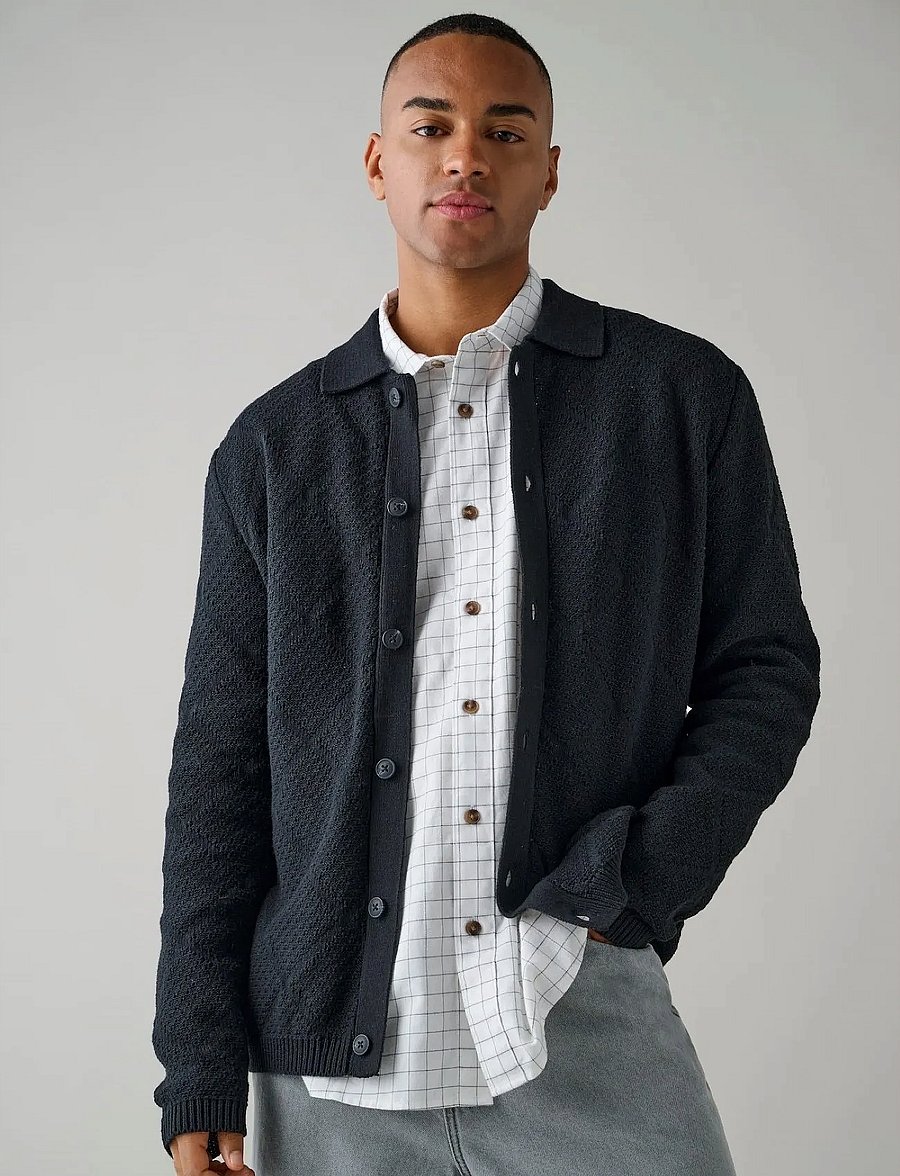 ONLY & SONS - ONSMAP LIFE REG CARDIGAN KNIT - koftor - black - 0