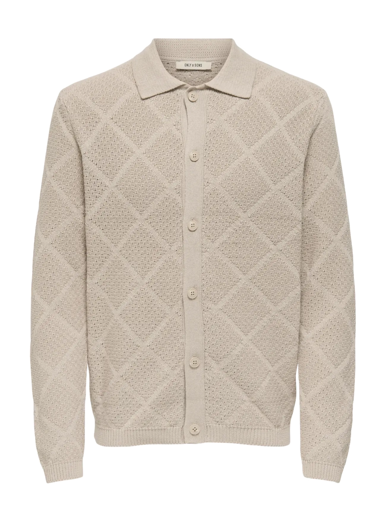 ONLY & SONS Onsmap Life Reg Cardigan Knit, M, Knitwear, Creme - Cardigans, Männerswear