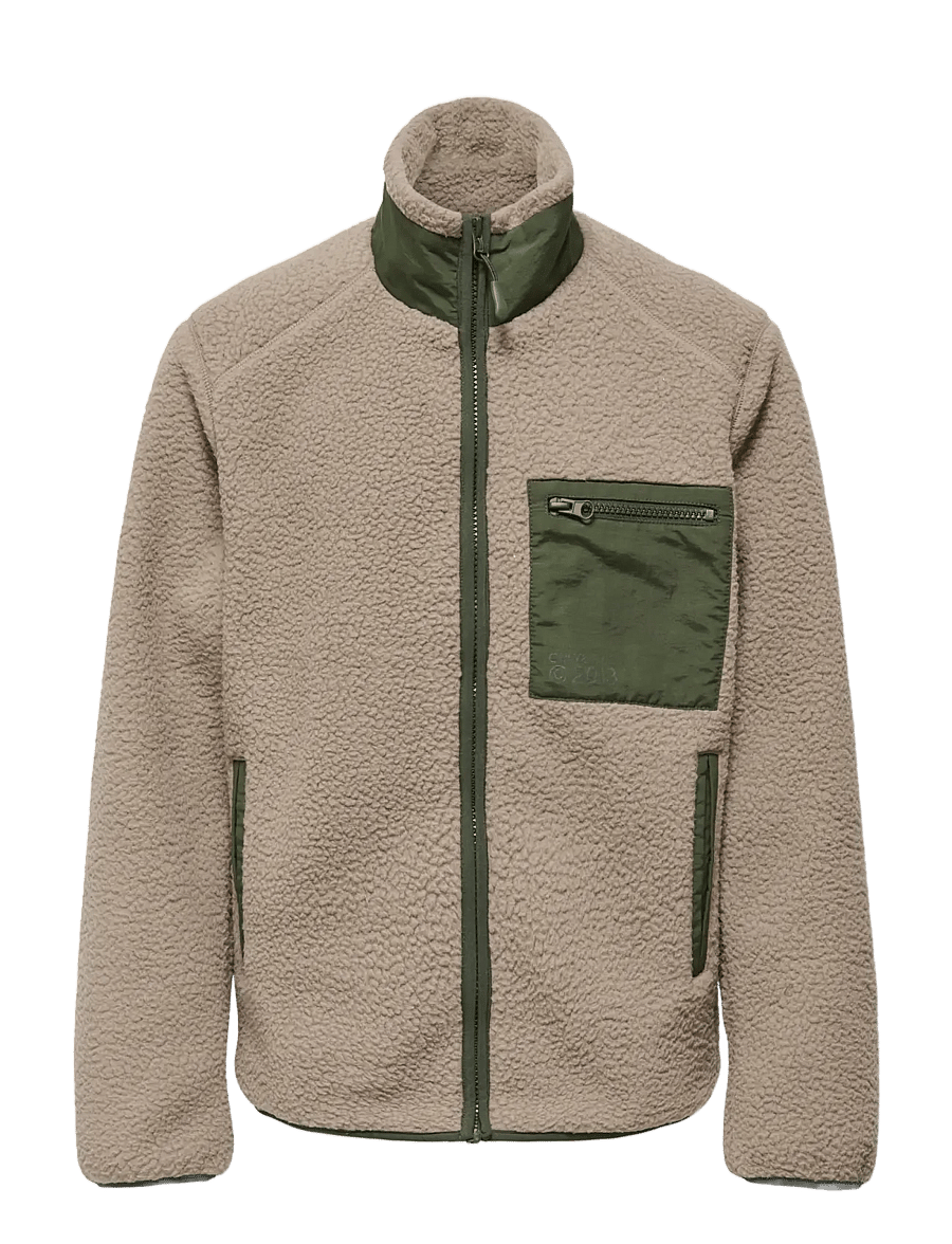 ONLY & SONS - OSJDALLAS SHERPA JACKET - fleecejackor - desert taupe - 1