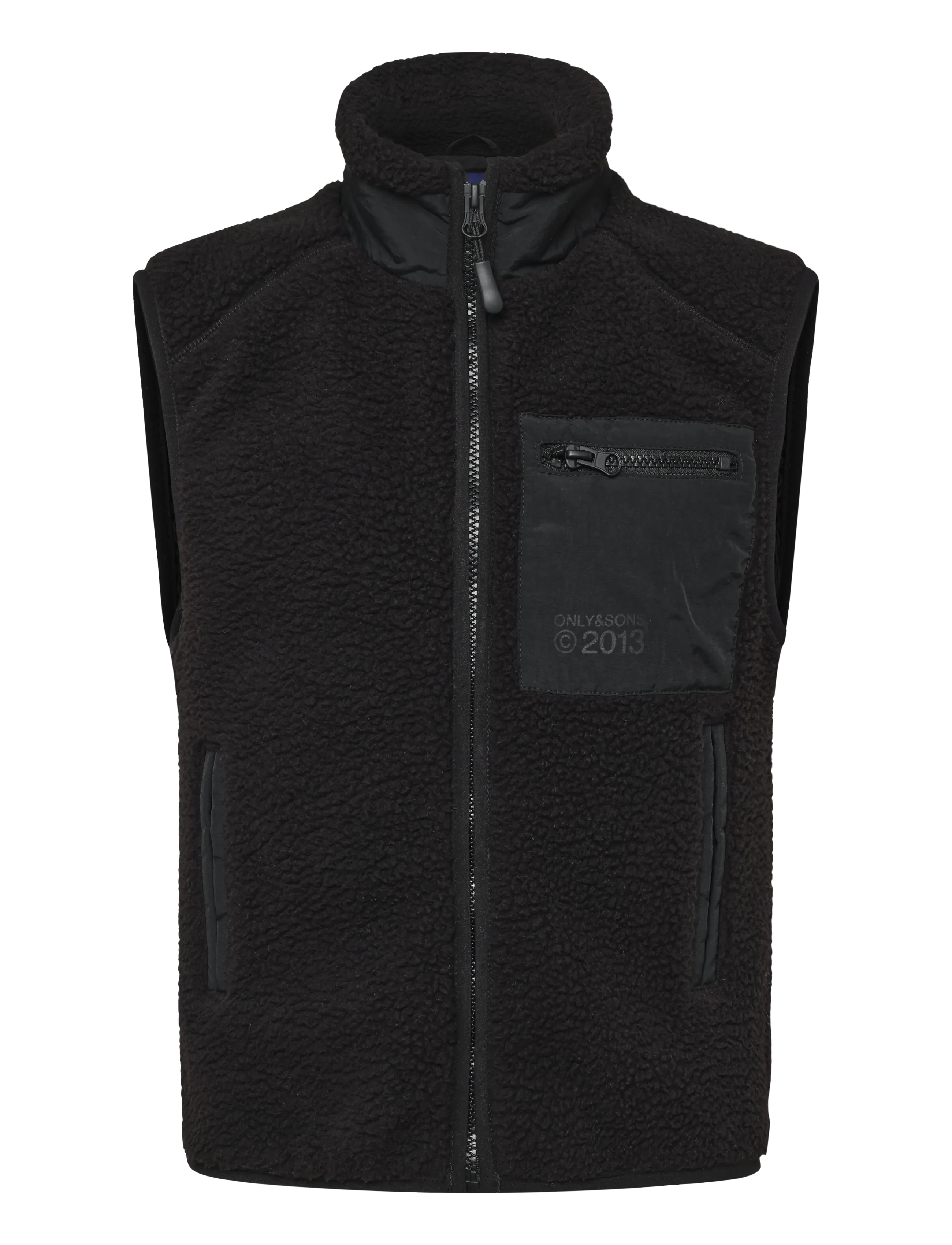 ONLY & SONS OSJDALLAS SHERPA VEST - Jacken & Mäntel - BLACK / black