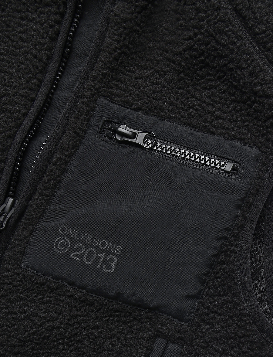 ONLY & SONS - OSJDALLAS SHERPA VEST - einkaufen nach alter von - black - 3