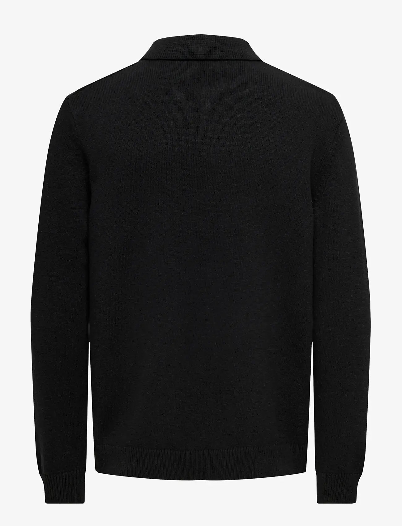 ONLY & SONS - ONSHOPE RLX  LS POLO KNIT LIFE - dzianinowe koszulki polo z długim rękawem - black - 2