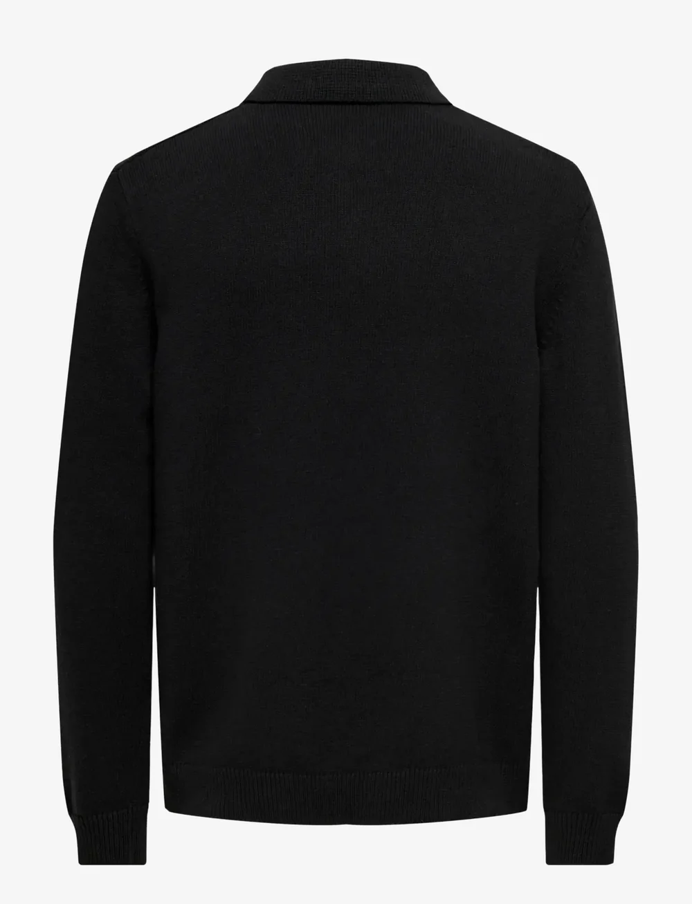 ONLY & SONS - ONSHOPE RLX  LS POLO KNIT LIFE - trikotažiniai polo marškinėliai - black - 1