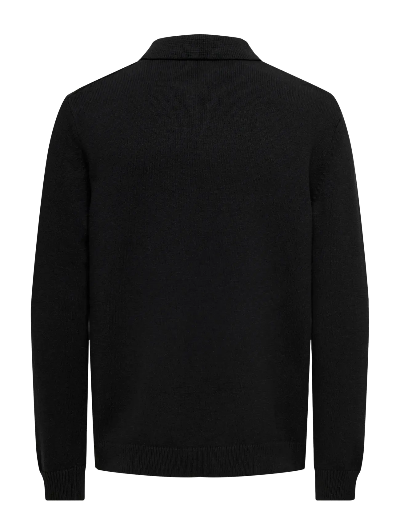 ONLY & SONS - ONSHOPE RLX LS POLO KNIT LIFE - langärmelige gestrickte polohemden - black - 2