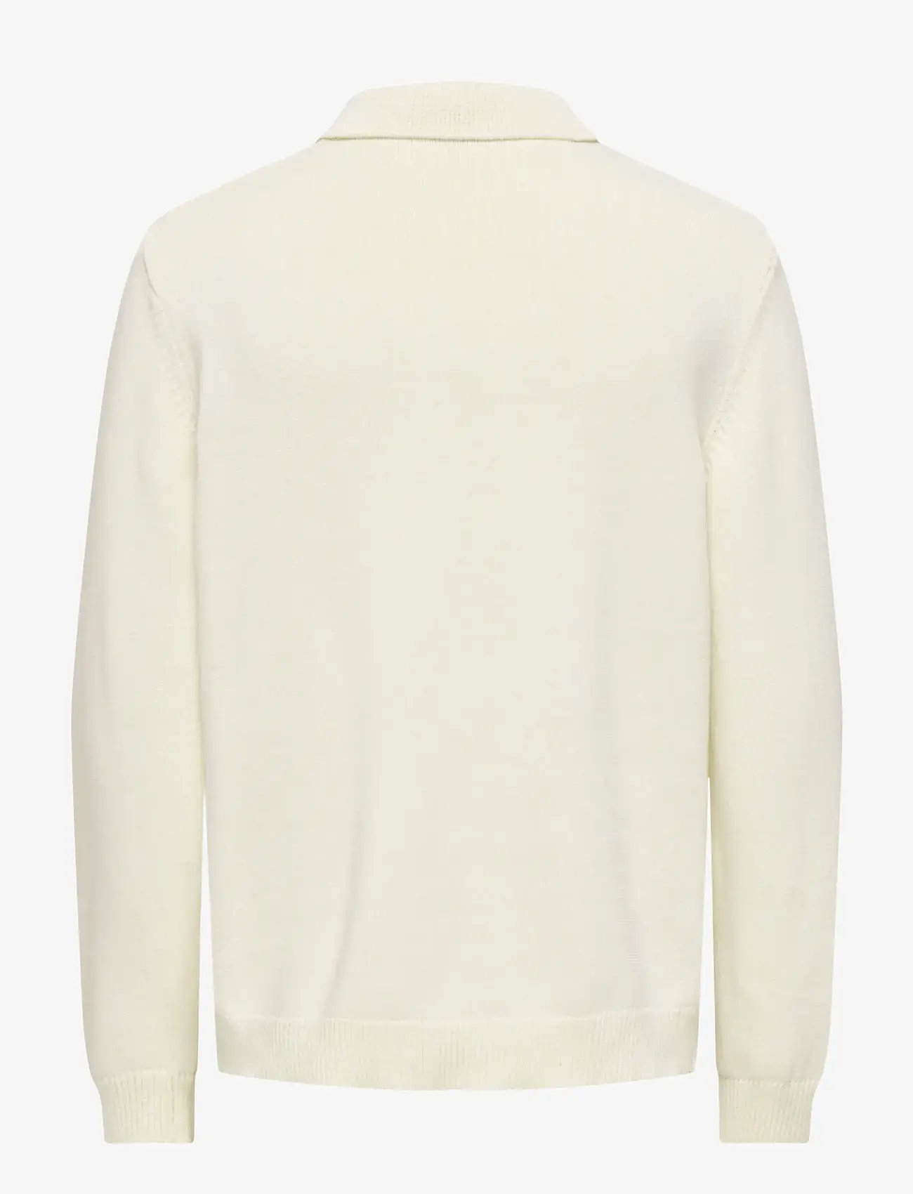 ONLY & SONS - ONSHOPE RLX  LS POLO KNIT LIFE - gestrickte polohemden - egret - 1