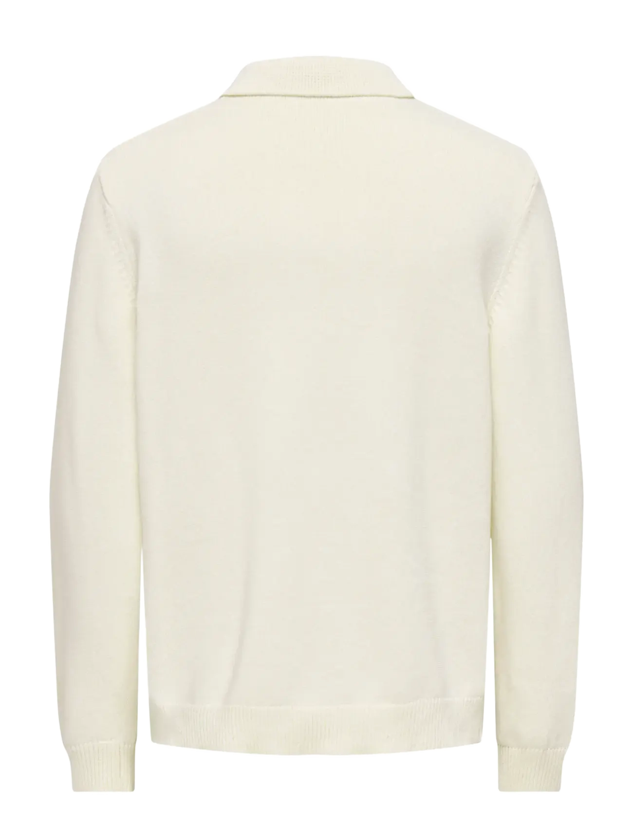 ONLY & SONS - ONSHOPE RLX  LS POLO KNIT LIFE - poloer i strik med lange ærmer - egret - 2