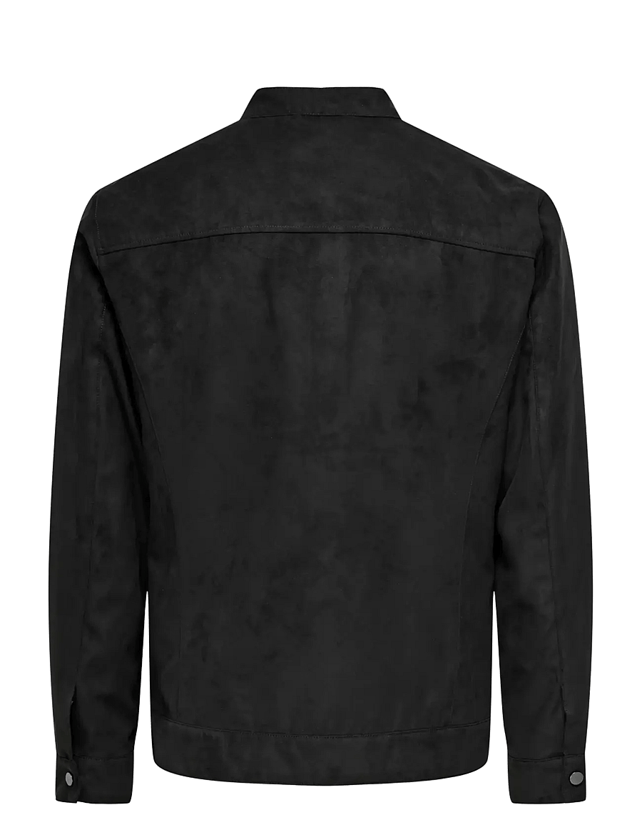 ONLY & SONS - ONSMIKE FAKE SUEDE JACKET OTW - höstjackor - black - 2