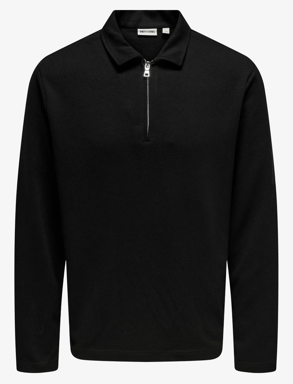 ONLY & SONS - ONSNEWKODYL REG HALF ZIP POLO SWEAT VD - langärmelig - jet black - 0