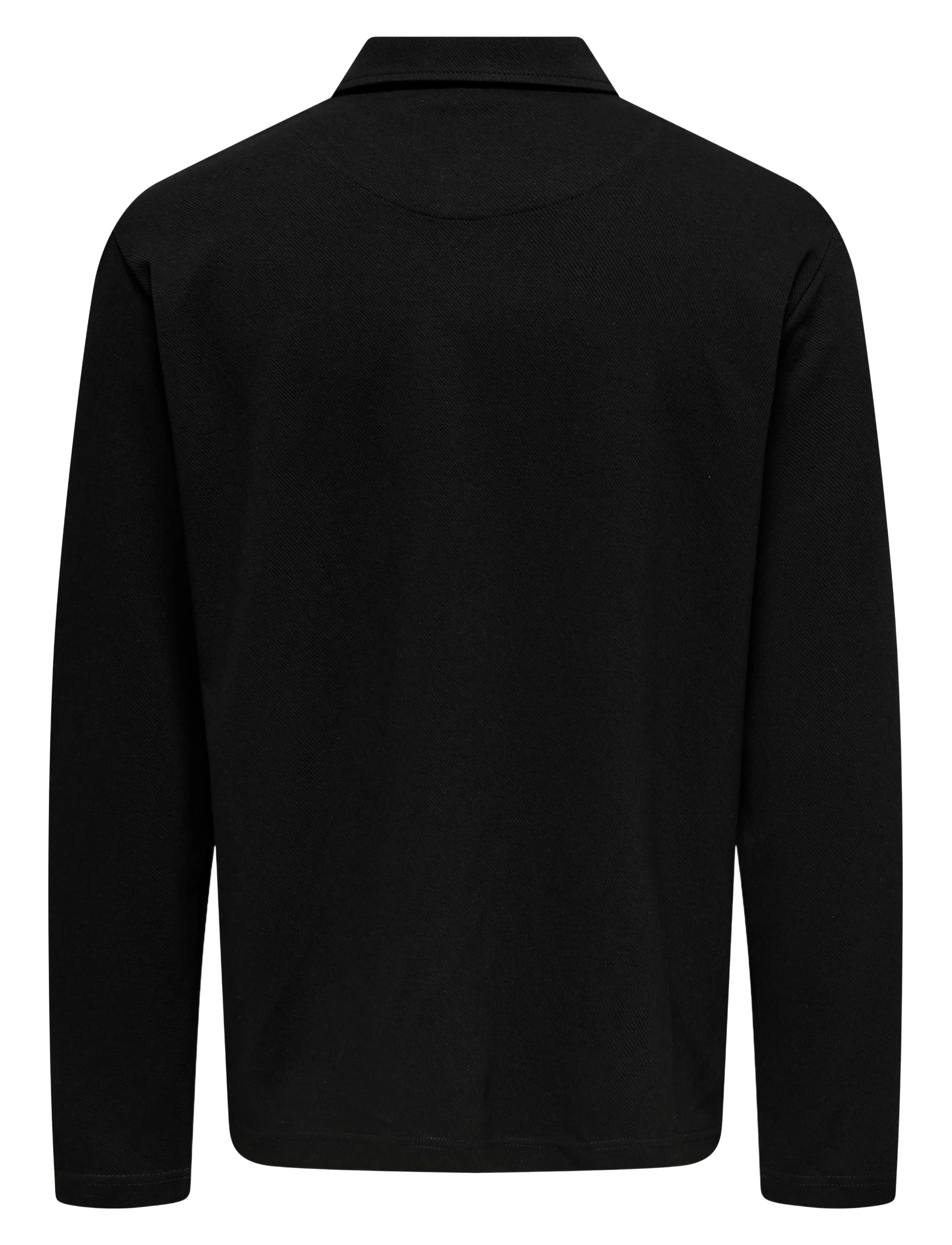 ONLY & SONS - ONSNEWKODYL REG HALF ZIP POLO SWEAT VD - langærmede poloer - jet black - 1