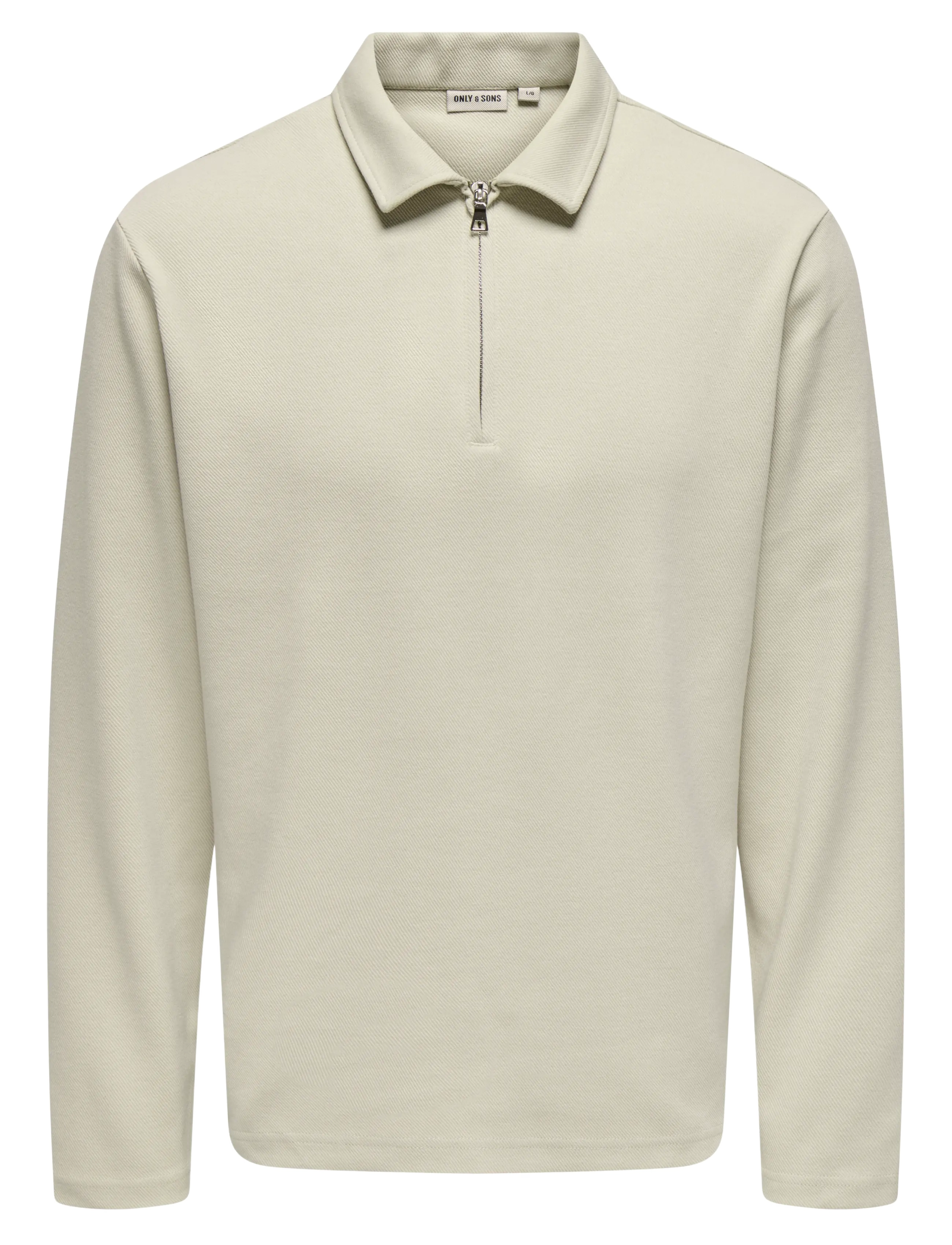 ONLY & SONS ONSNEWKODYL REG HALF ZIP POLO SWEAT VD - Deals - SILVER LINING / cream