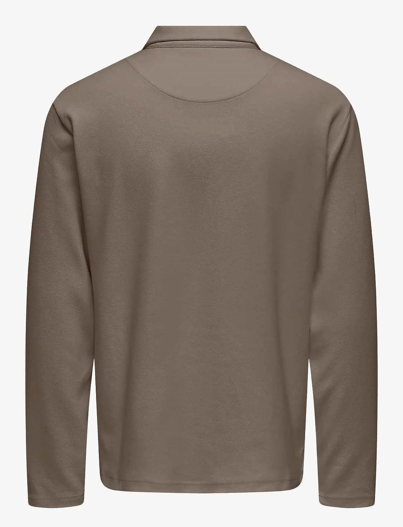 ONLY & SONS - ONSNEWKODYL REG HALF ZIP POLO SWEAT VD - lange mouwen - walnut - 1