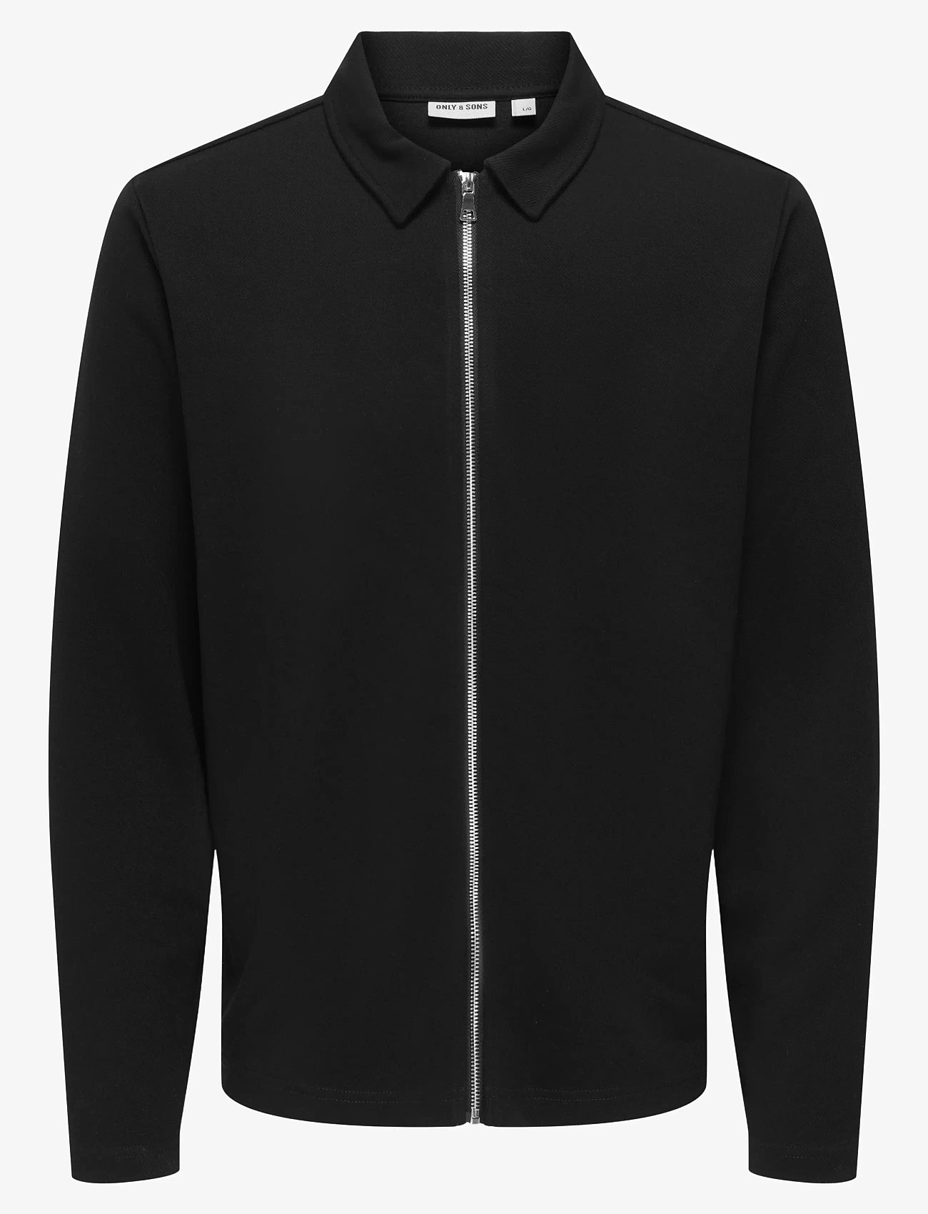 ONLY & SONS - ONSNEWKODYL REG ZIP SWEAT VD - kollektionen - jet black - 1