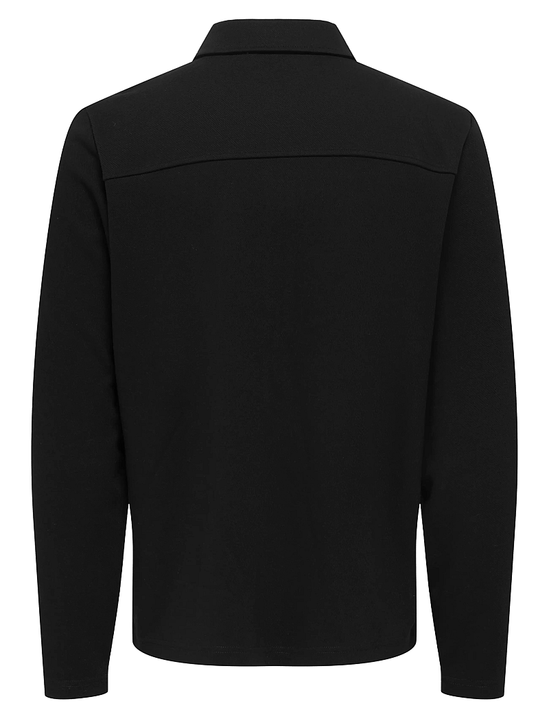 ONLY & SONS - ONSNEWKODYL REG ZIP SWEAT VD - kollektionen - jet black - 2