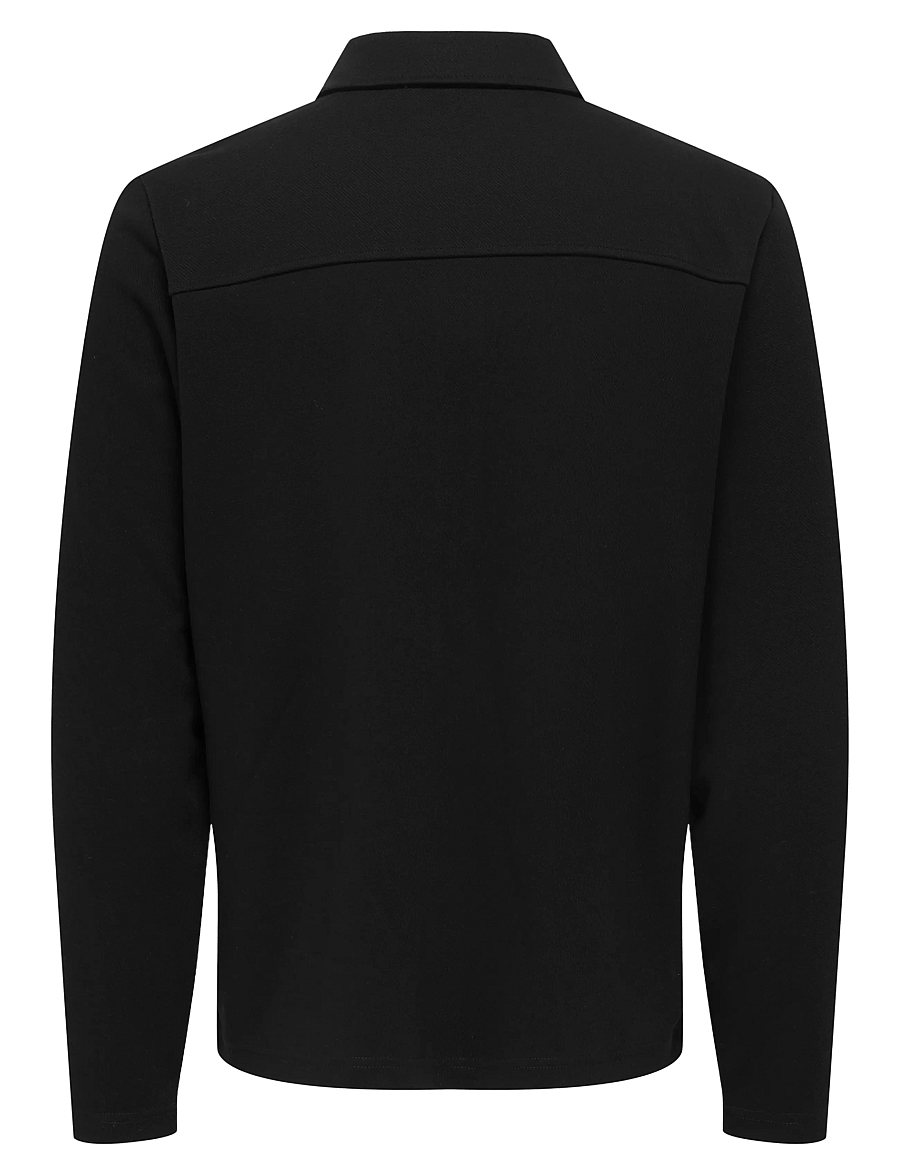 ONLY & SONS - ONSNEWKODYL REG ZIP SWEAT VD - Überhemden - jet black - 2