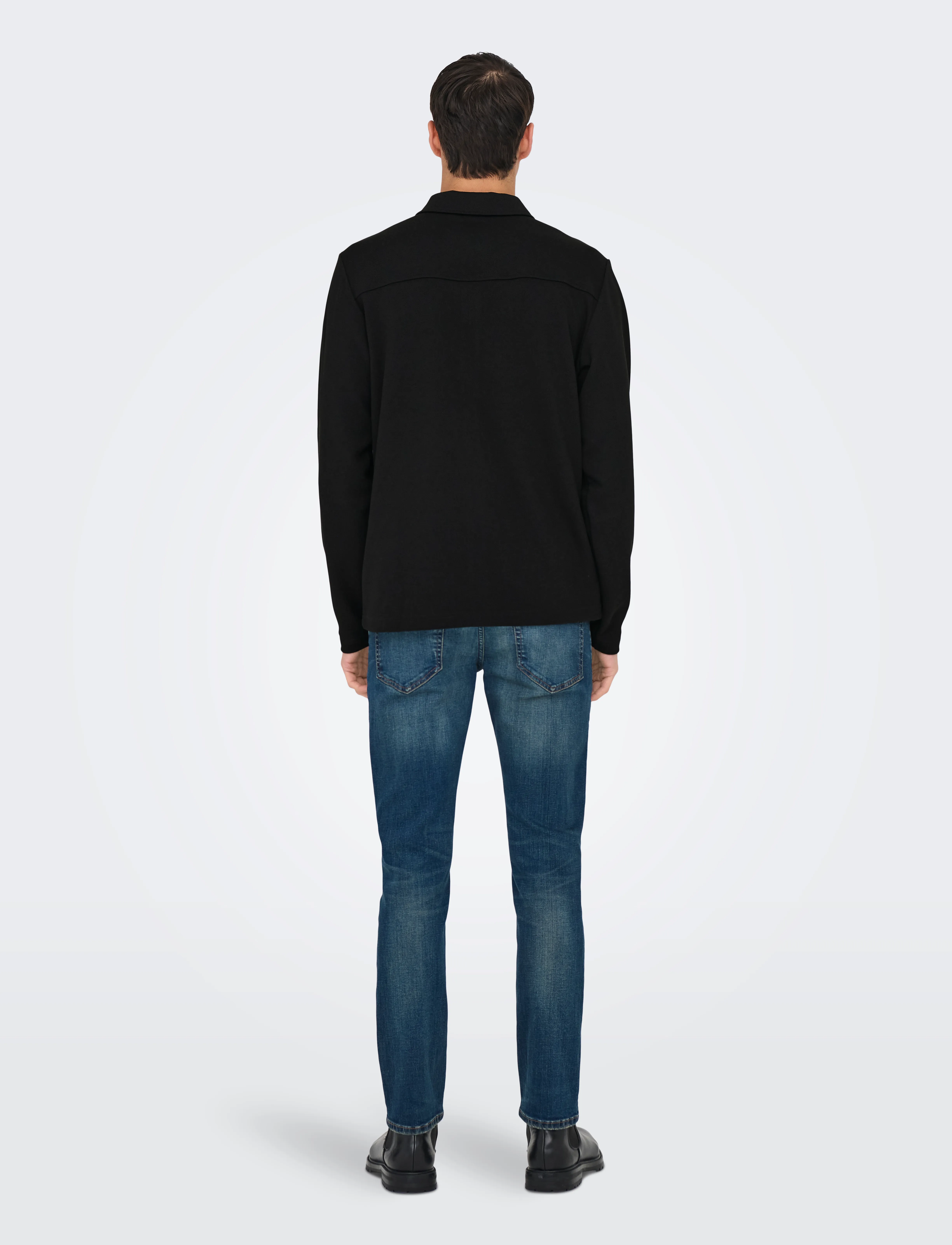 ONLY & SONS - ONSNEWKODYL REG ZIP SWEAT VD - collections - jet black - 3