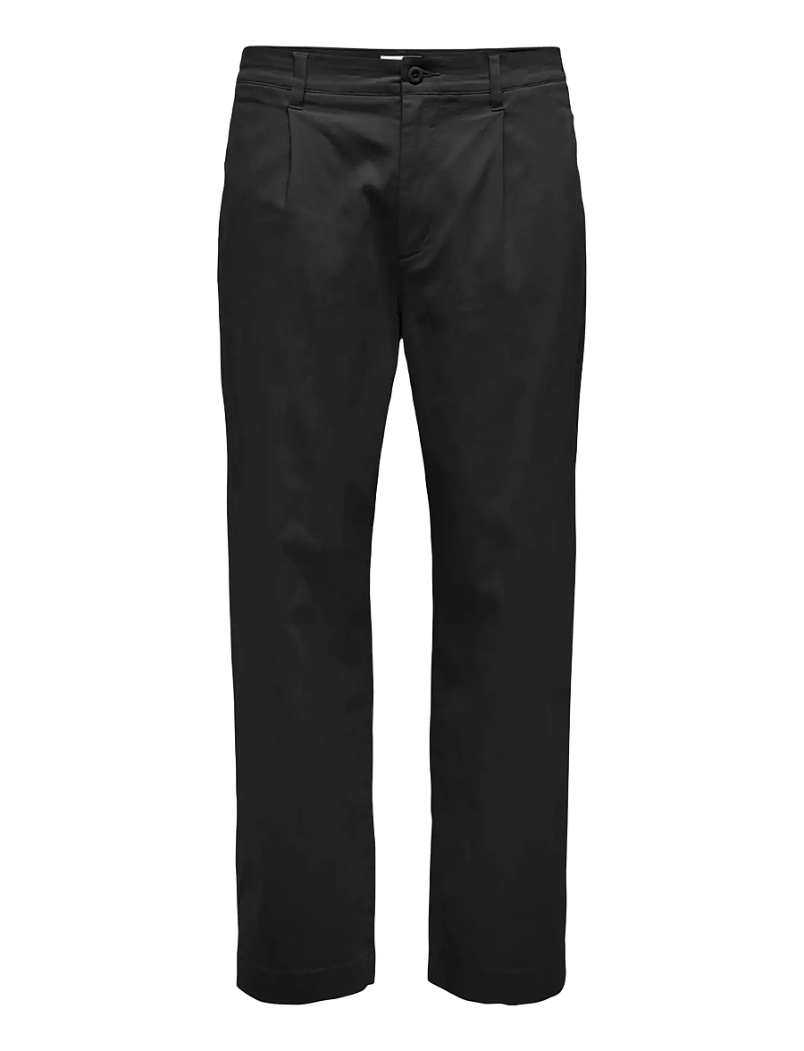 ONLY & SONS - ONSFADE NICKY LOOSE CHINO 0241 PANT - pantalons chino - black - 0