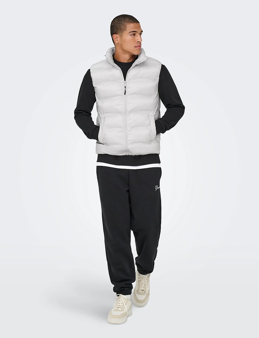 ONLY & SONS - ONSUNION SEAMLESS LIFE PUFFER VEST OTW - vapor blue - 0