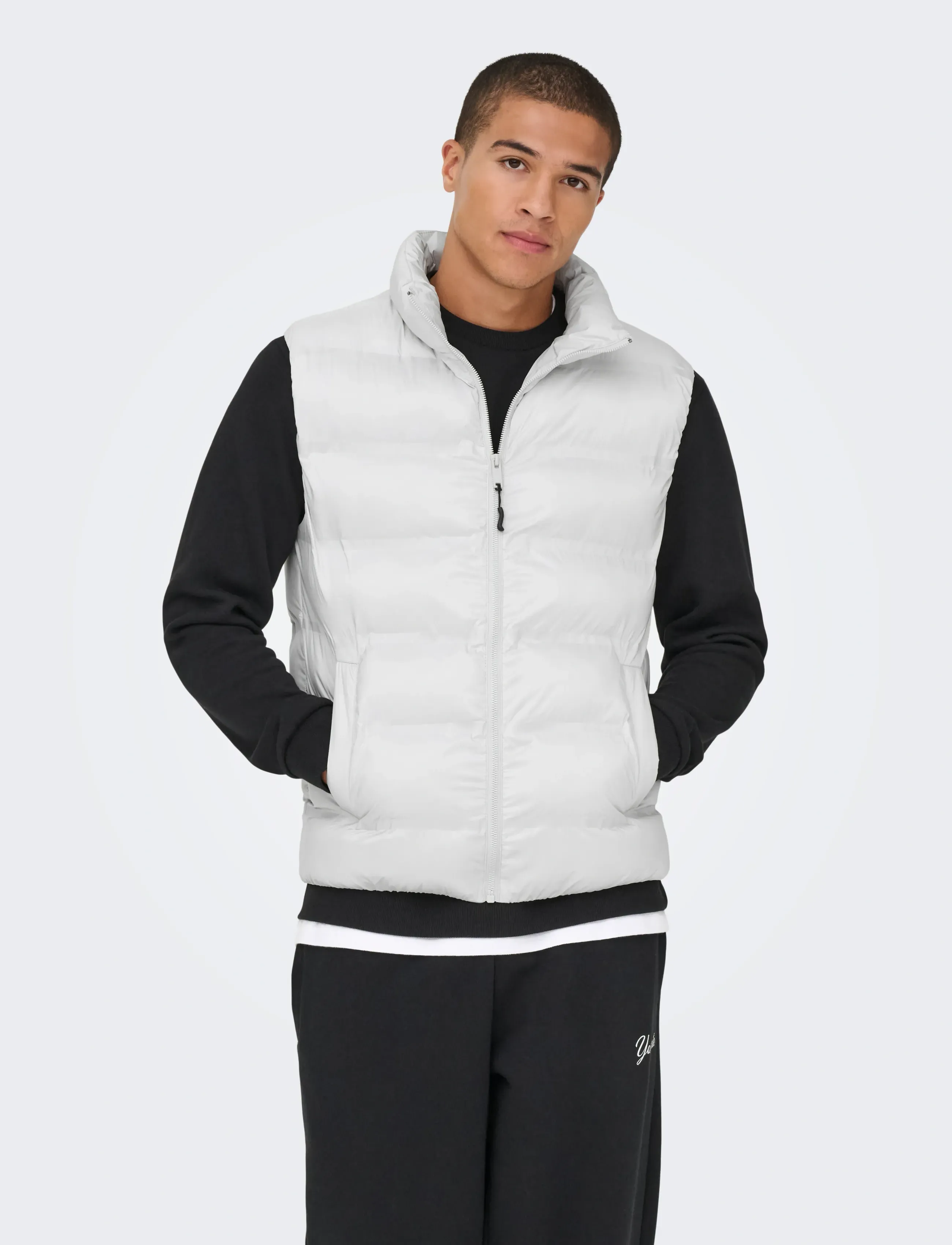 ONLY & SONS - ONSUNION SEAMLESS LIFE PUFFER VEST OTW - vapor blue - 5