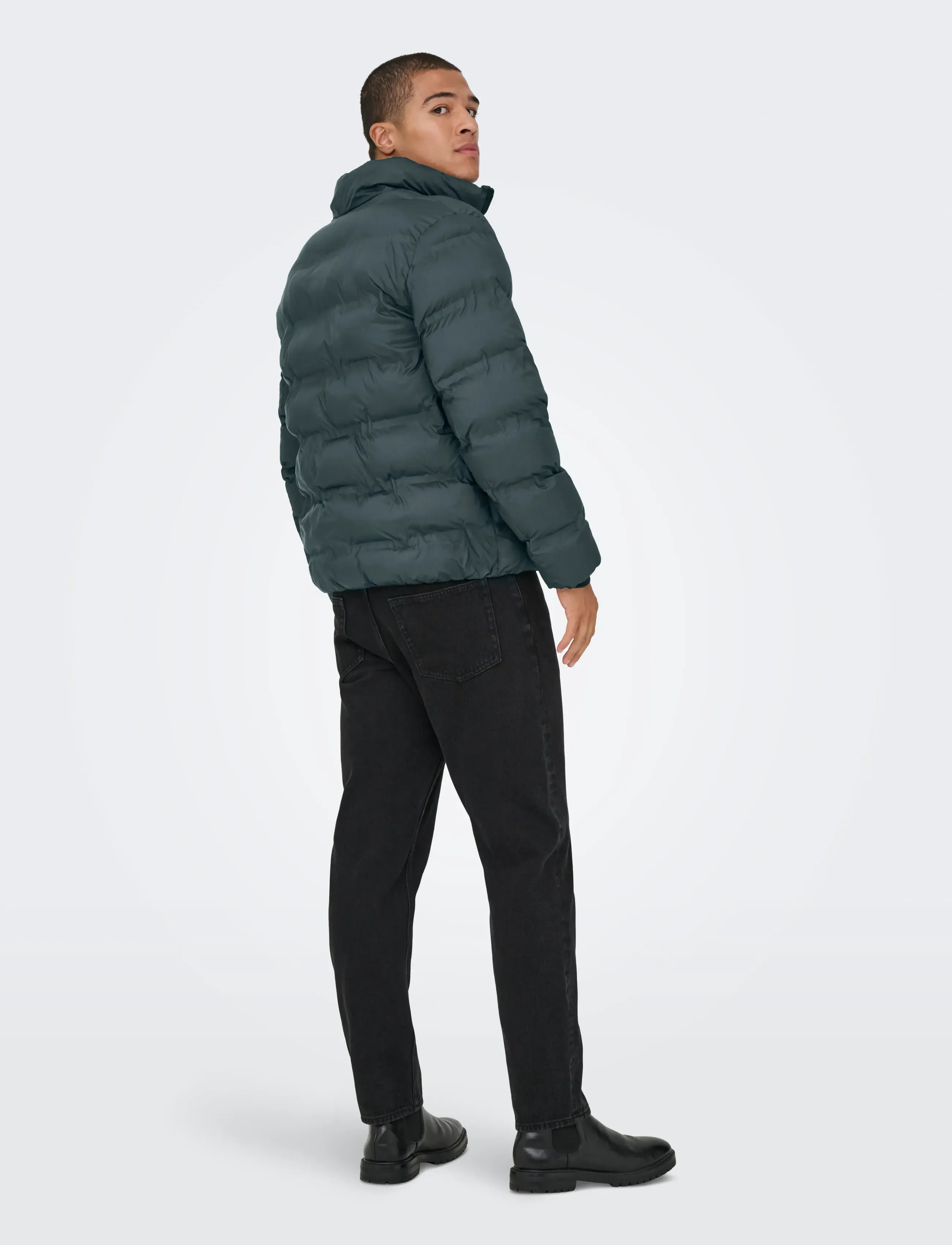 ONLY & SONS - ONSUNION SEAMLESS LIFE PUFFER JACKET OTW - fôrede jakker - black - 3