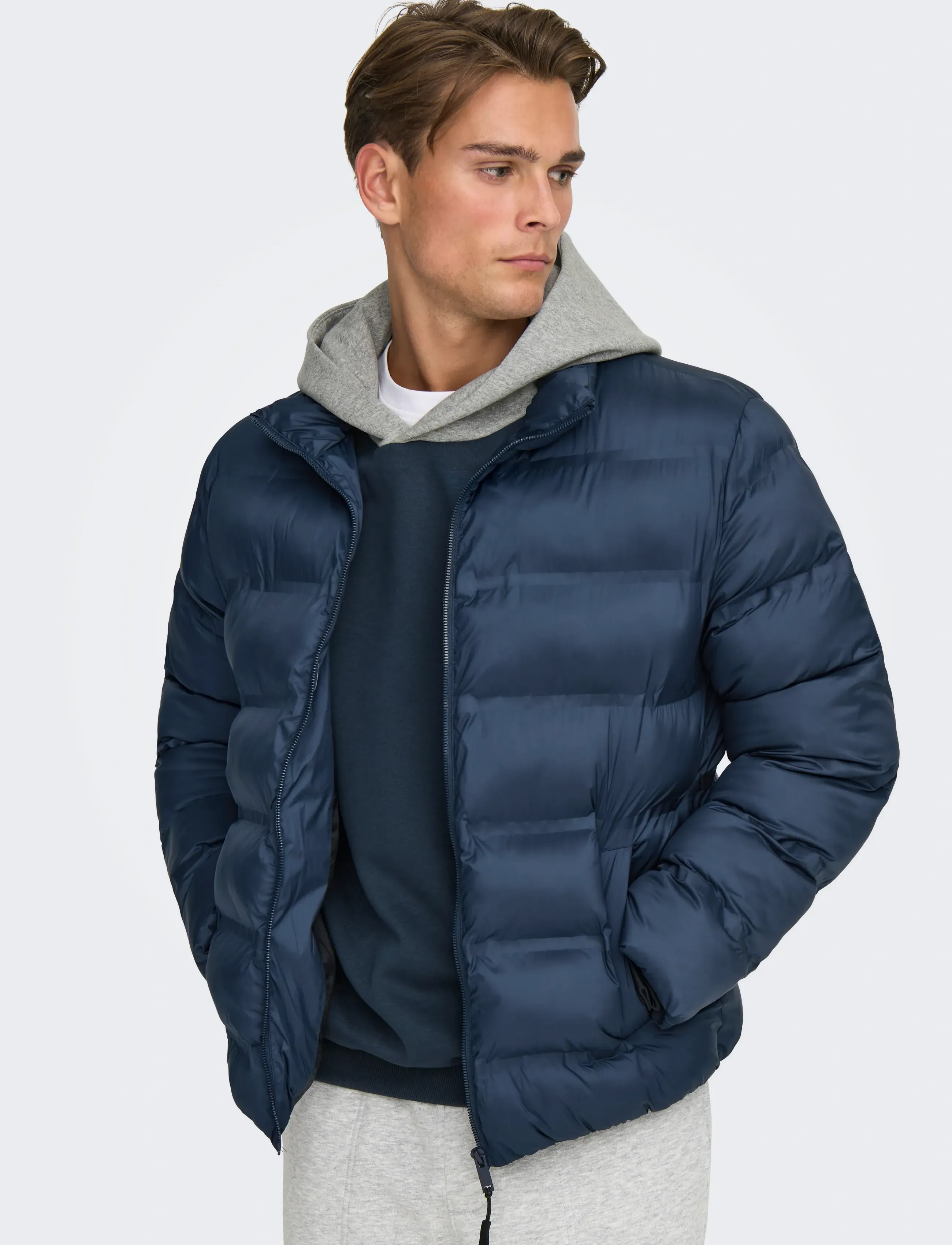 ONLY & SONS - ONSUNION SEAMLESS LIFE PUFFER JACKET OTW - untuvatakit - night sky - 4